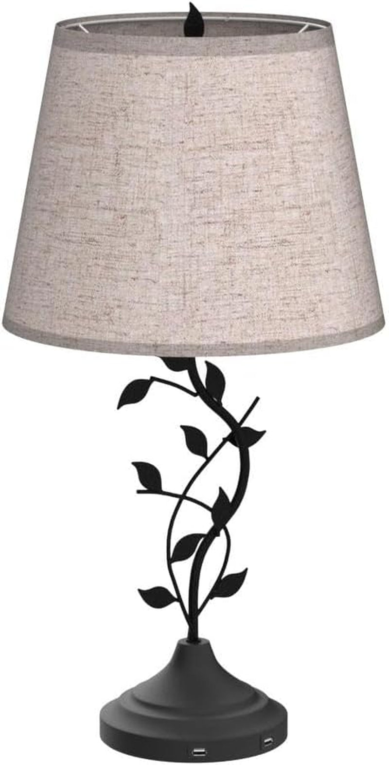 Traditional Tall Retro Side Table Lamp for Living Room and Bedroom, 24.4 inch