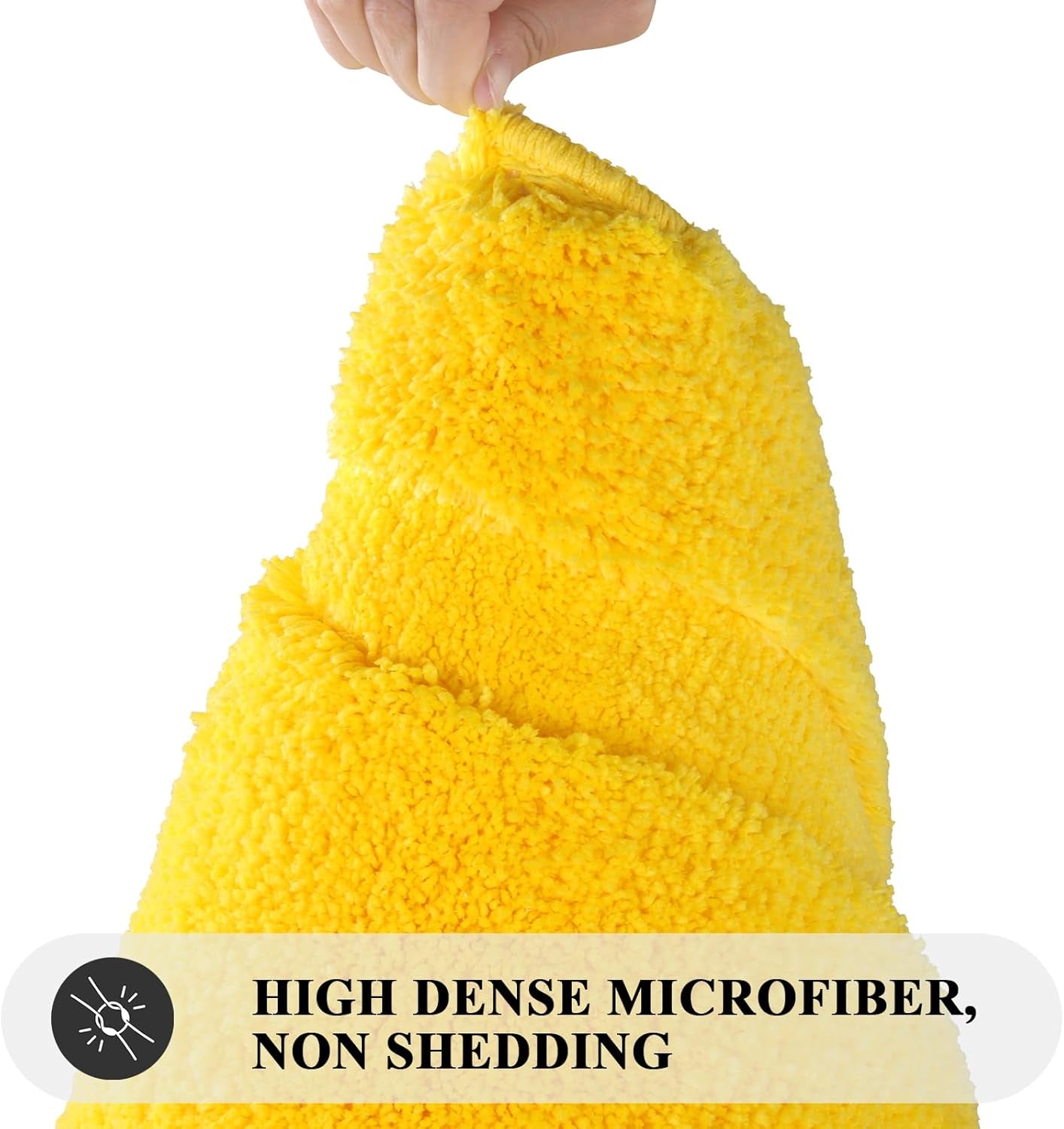 Small Bathroom Toilet Rugs Set of 2 Pieces, Bathmats 16X24 + 20X24 Inch Soft Absorbent Bath Rugs Non-Slip, Yellow