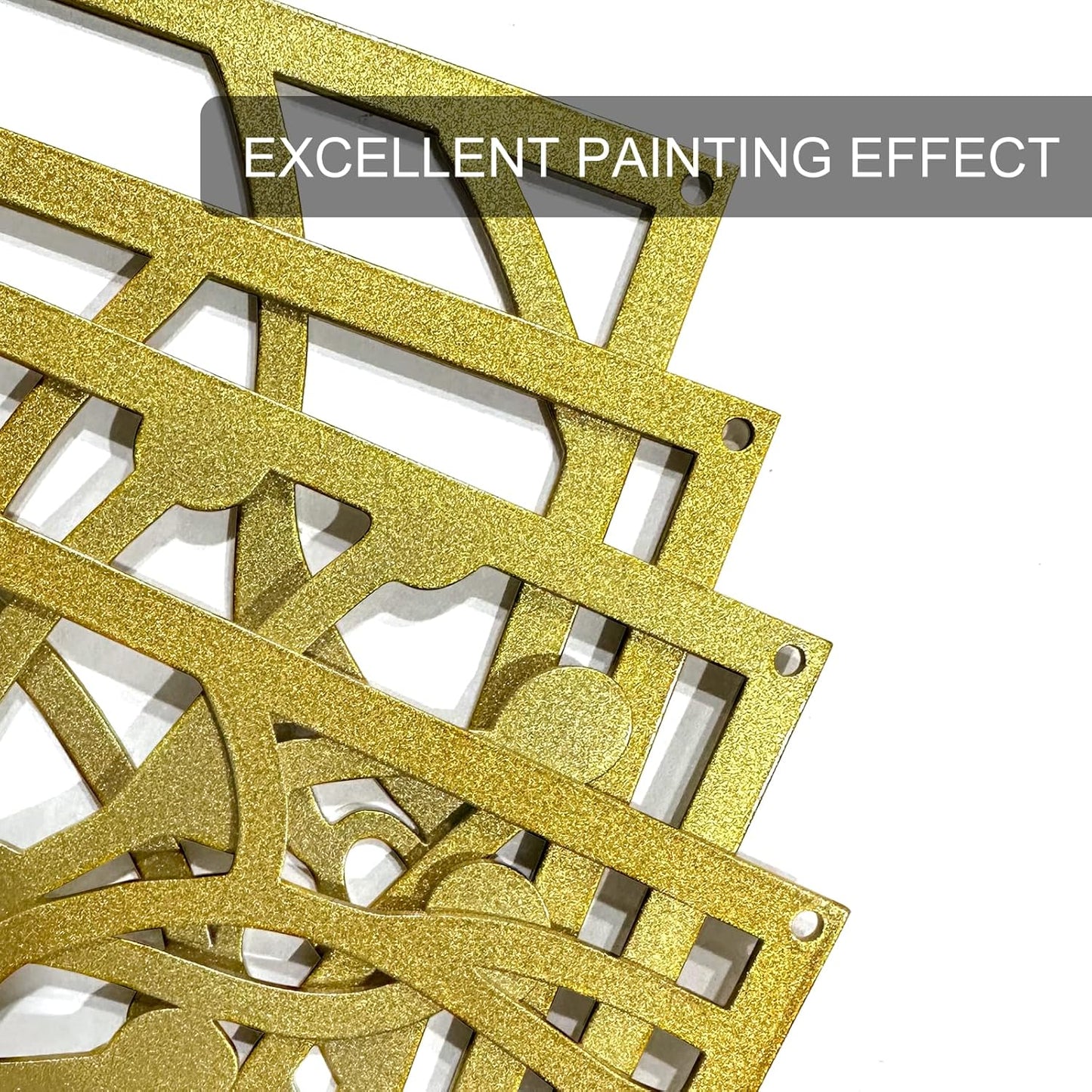 4 Pack Gold Wall Art Décor, (Gold Classic Style, M Size 17 X 11.8'')
