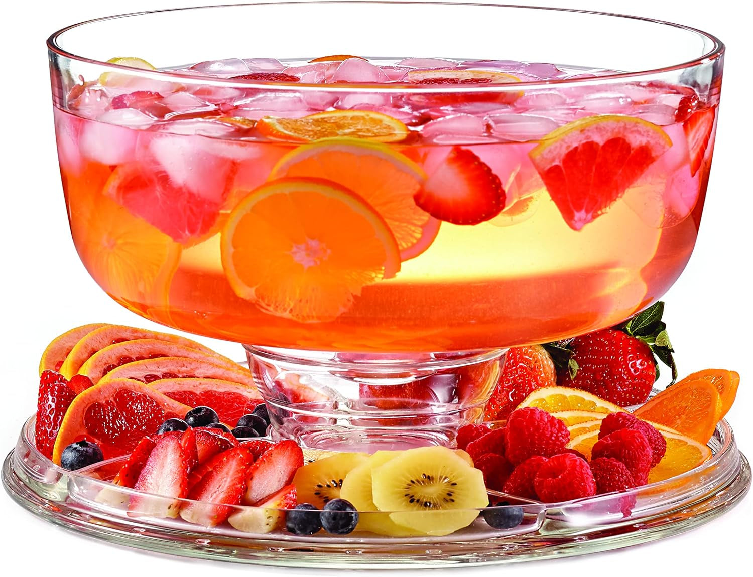 Cake Stand with Dome, 6-In-1 Multifunctional Glass Serving Platters - Elegant Pedestal Display, Durable Italian-Made Glass