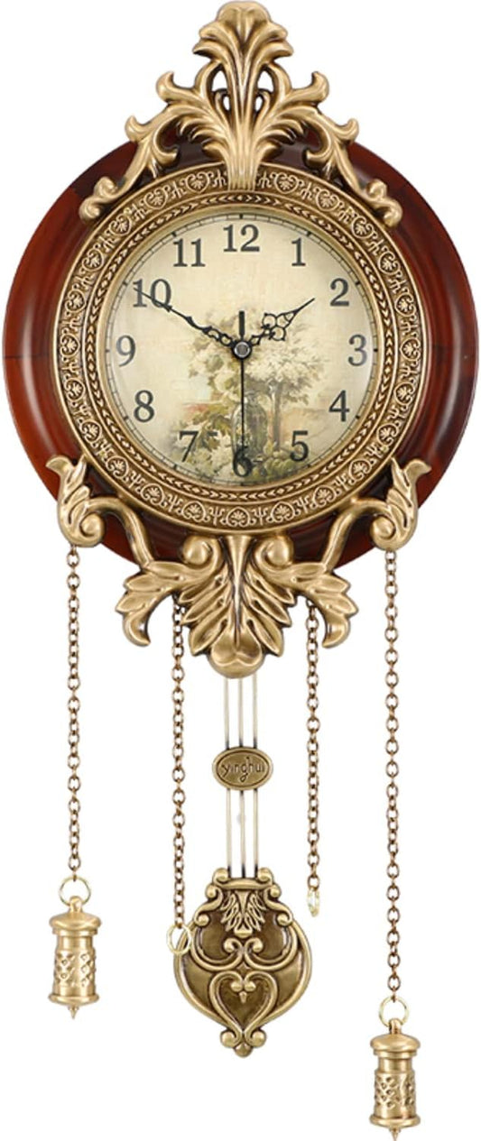 Dia 9-Inch Retro Style Vintage Wood Indoor Wall Clock (Requires 2 AA Batteries)