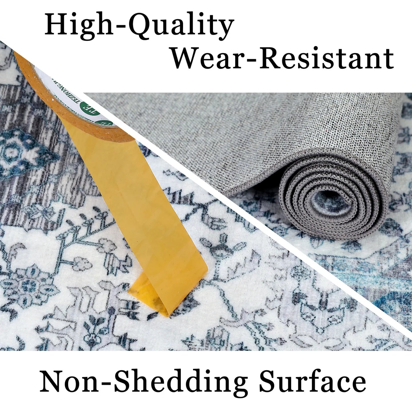 Glowsol Area Rugs Distressed Vintage Accent Carpet for Living Room Washable Rug