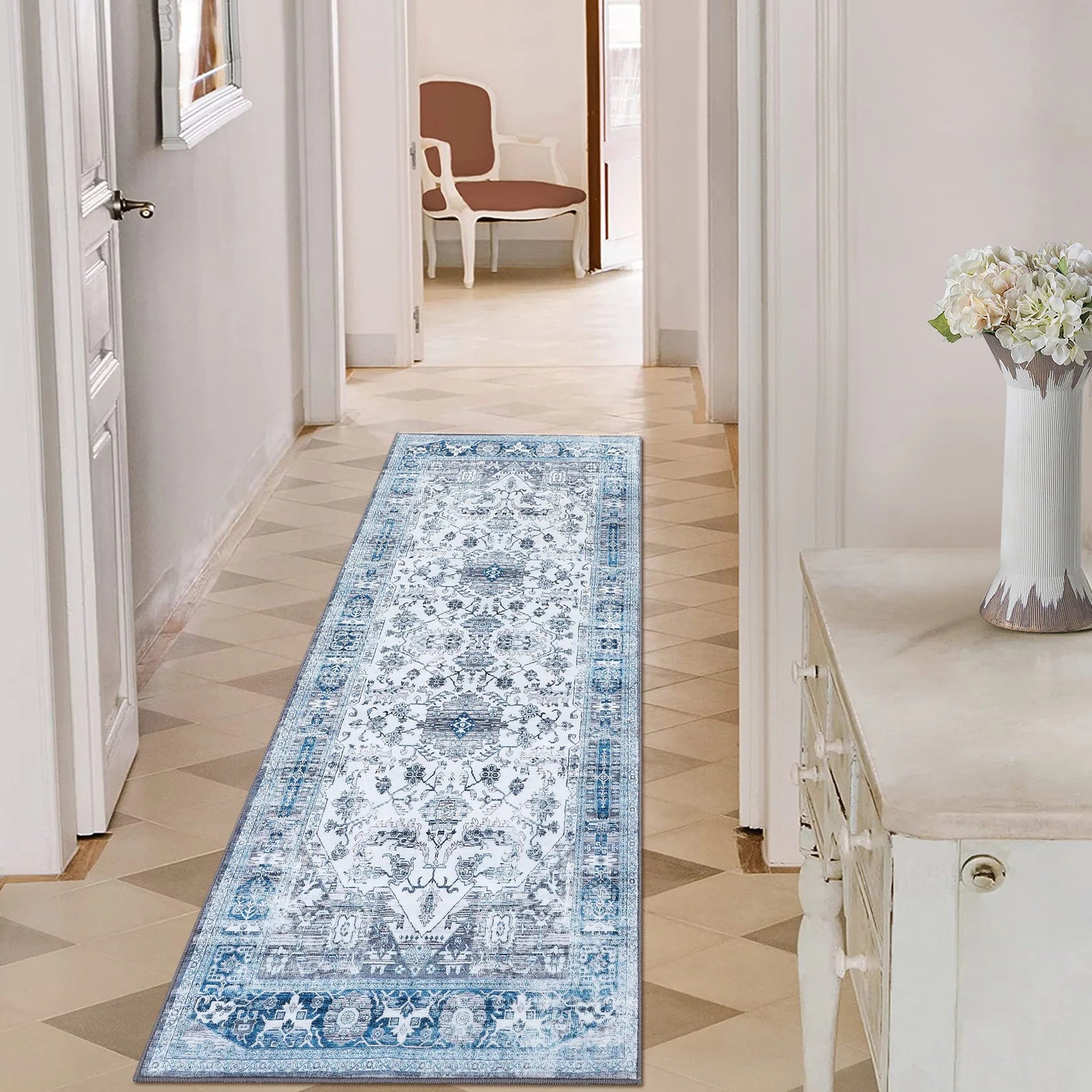 Glowsol Area Rugs Distressed Vintage Accent Carpet for Living Room Washable Rug