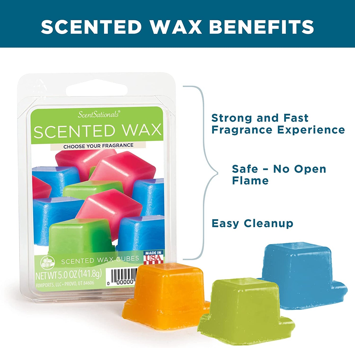 Scented Wax Fragrance Melts 5.0 Oz - Perfectly Pine - 12 Wax Cubes Pack, Home Warmer Tart, Electric Wickless Candle Bar Air Freshener, Spa Aroma Decor Gift - Value Pack