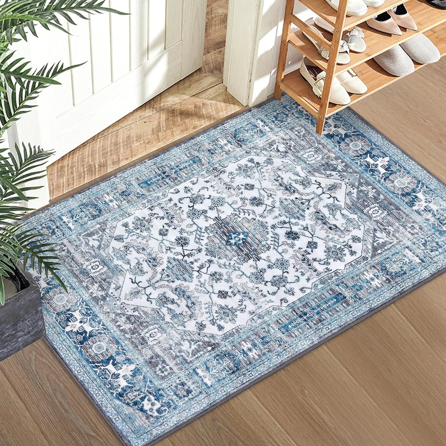 Glowsol Area Rugs Distressed Vintage Accent Carpet for Living Room Washable Rug