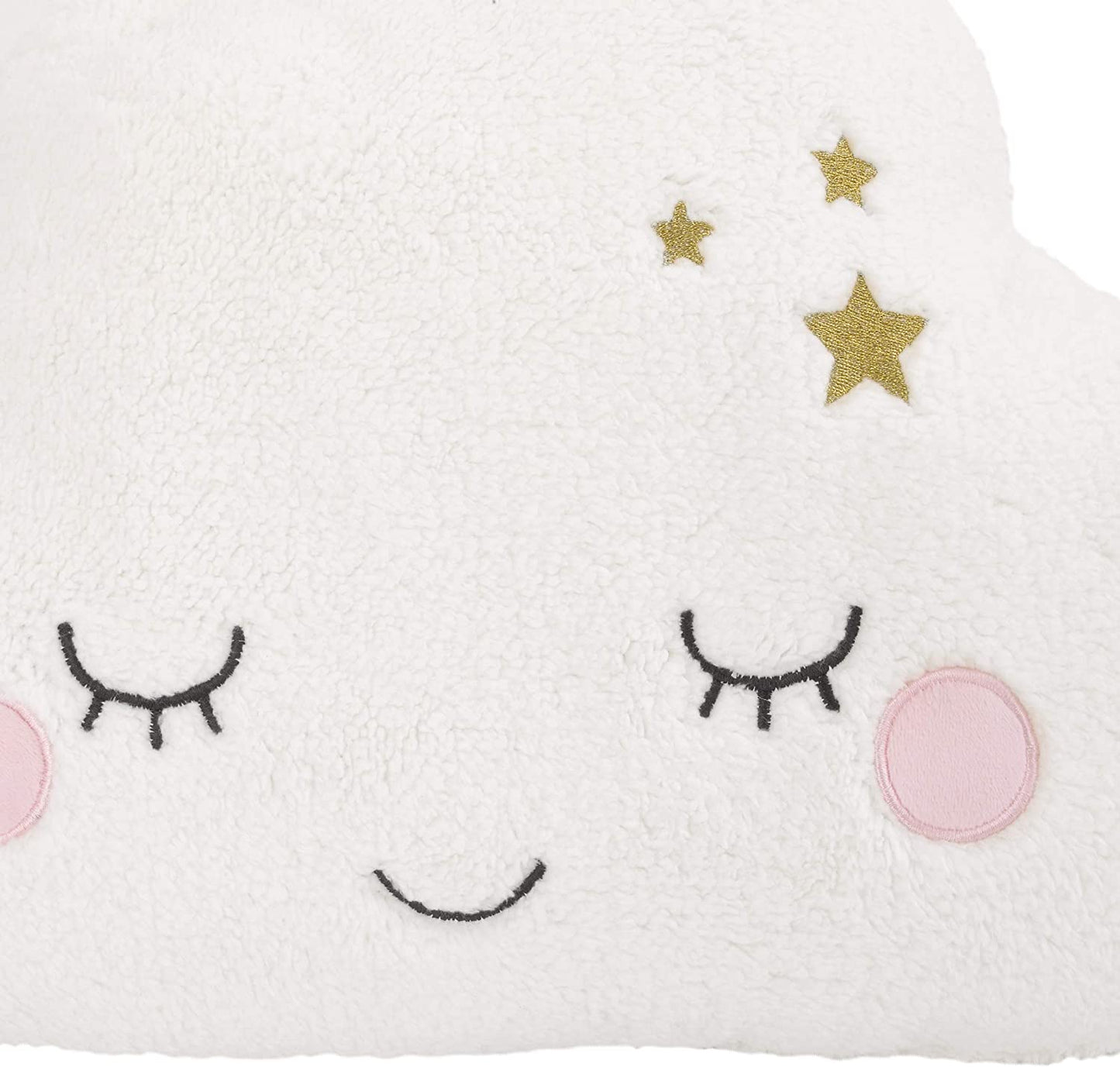 Little Love by - Plush Cloud Shaped Decorative Pillow, Decorative Nursery Pillow, Playroom Décor, Cute Throw Pillows, White, 1 Count (Pack of 1)