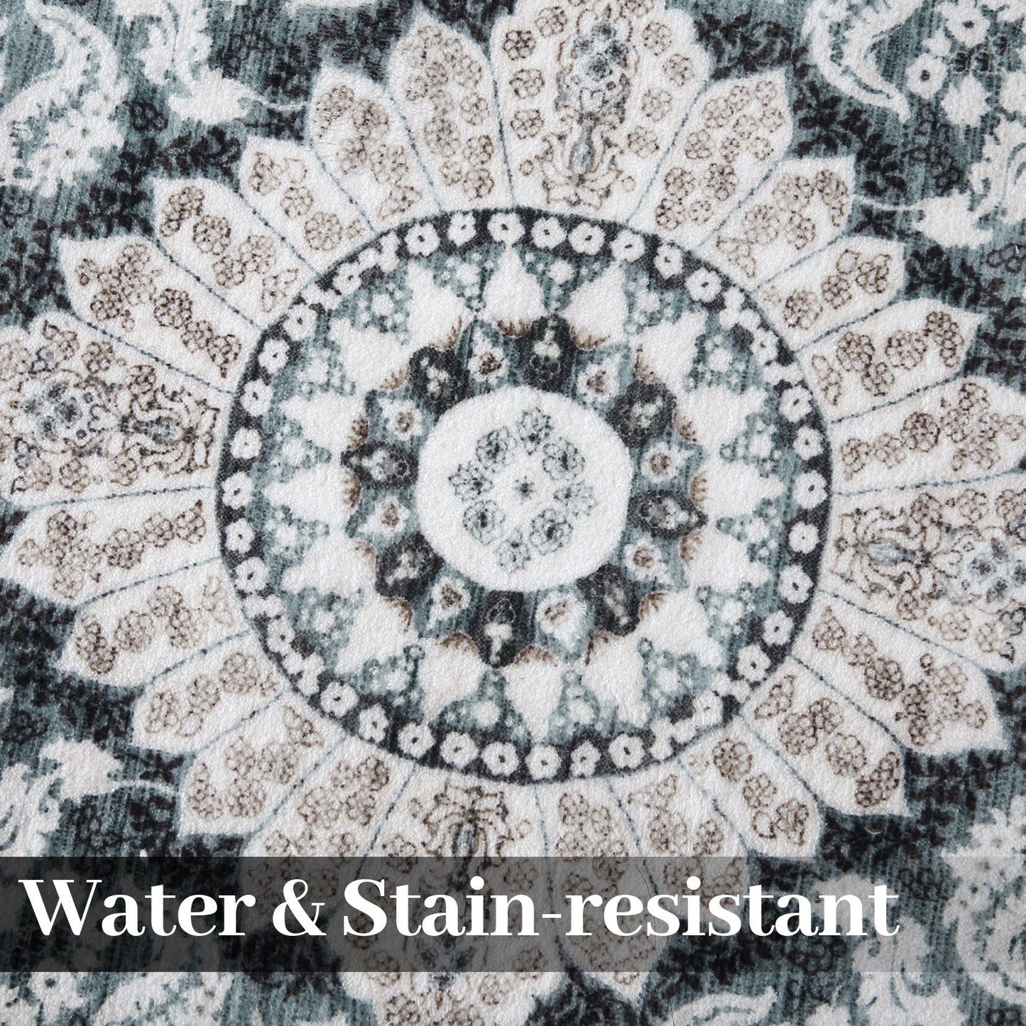 Glowsol Boho Rugs Washable Non-Slip Area Rug Stain Resistant Carpet