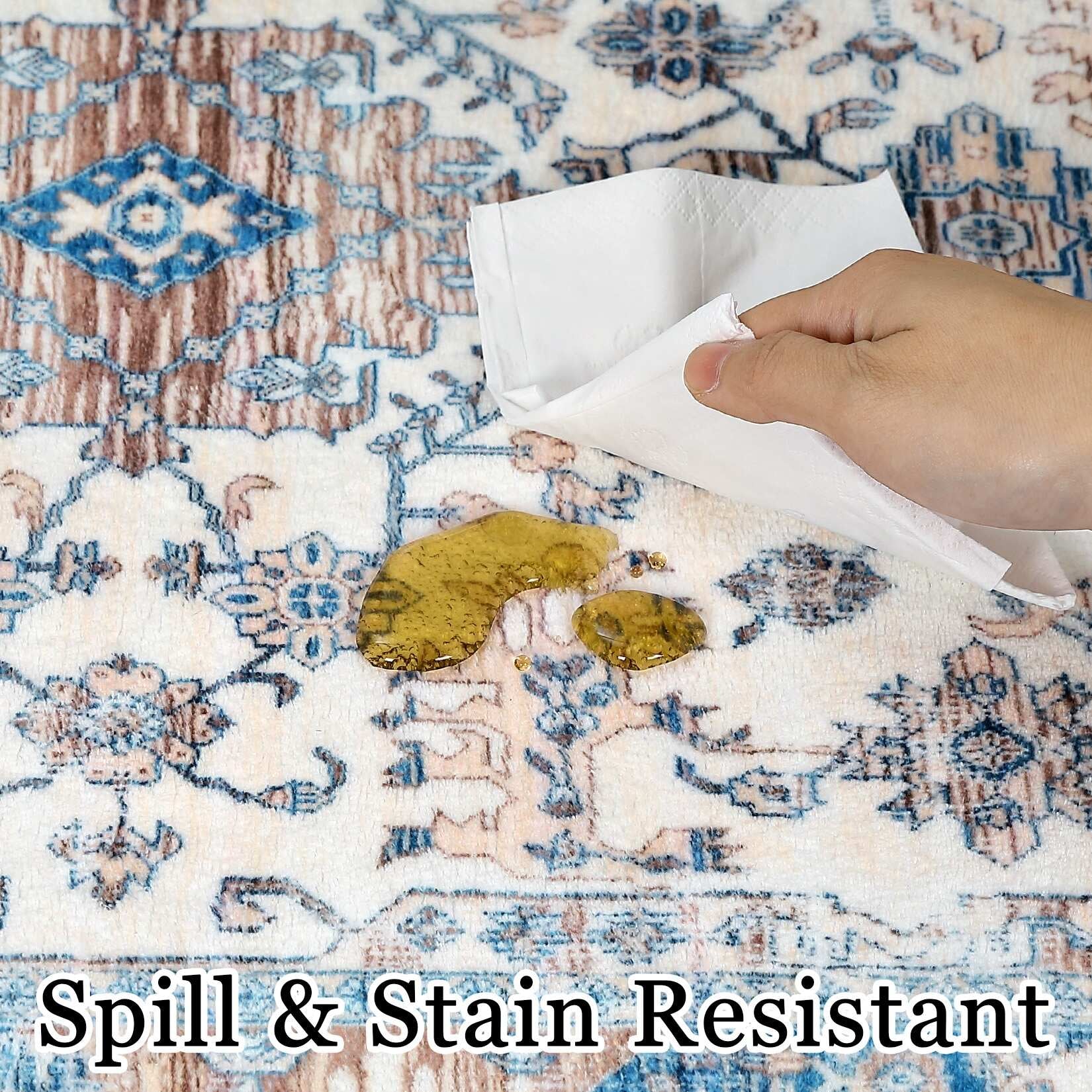 Glowsol Area Rugs Distressed Vintage Accent Carpet for Living Room Washable Rug