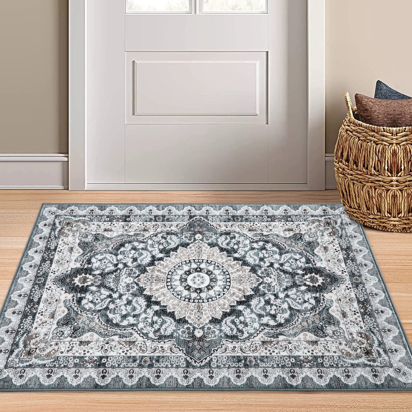 Glowsol Boho Rugs Washable Non-Slip Area Rug Stain Resistant Carpet
