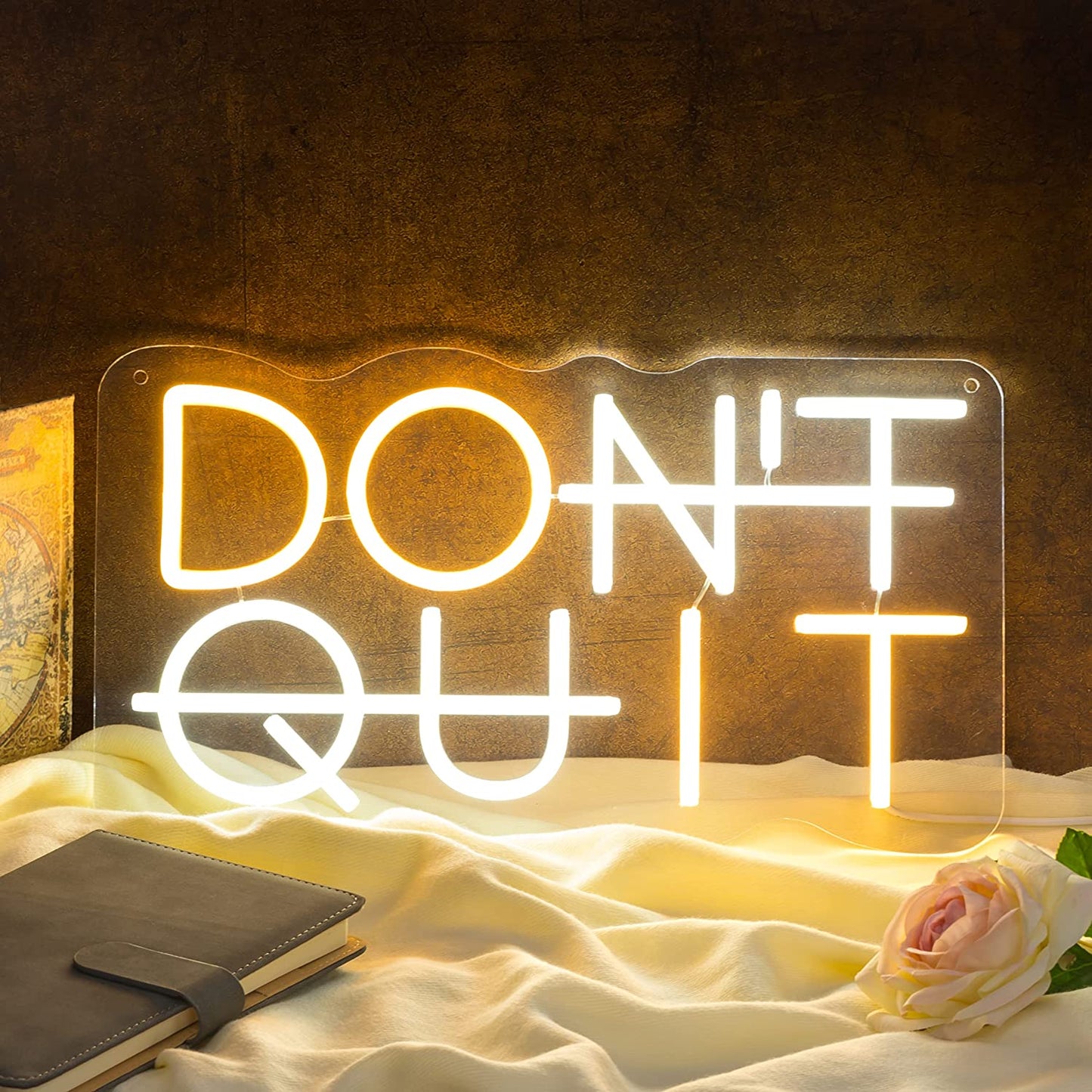 Don'T Quit LED Neon Sign for Wall Decor, DO IT LED Neon Lights Party Decorations, USB Powered Switch LED Neon Lights Lighting Adjustable for Office Room, Gym Room, Man Cave, Gamer Room