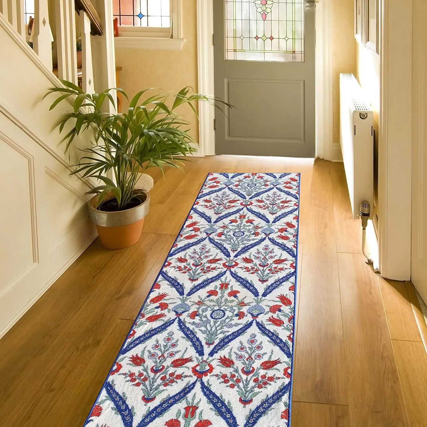 Custom Size Cini Design Non-Slip 26 Inches Wide Hallway Runner Rug