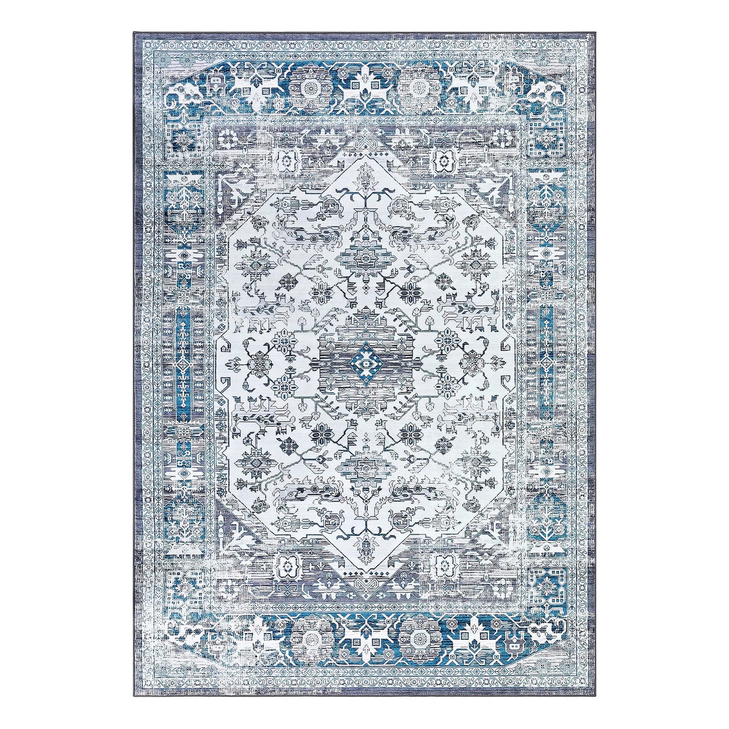 Glowsol Area Rugs Distressed Vintage Accent Carpet for Living Room Washable Rug