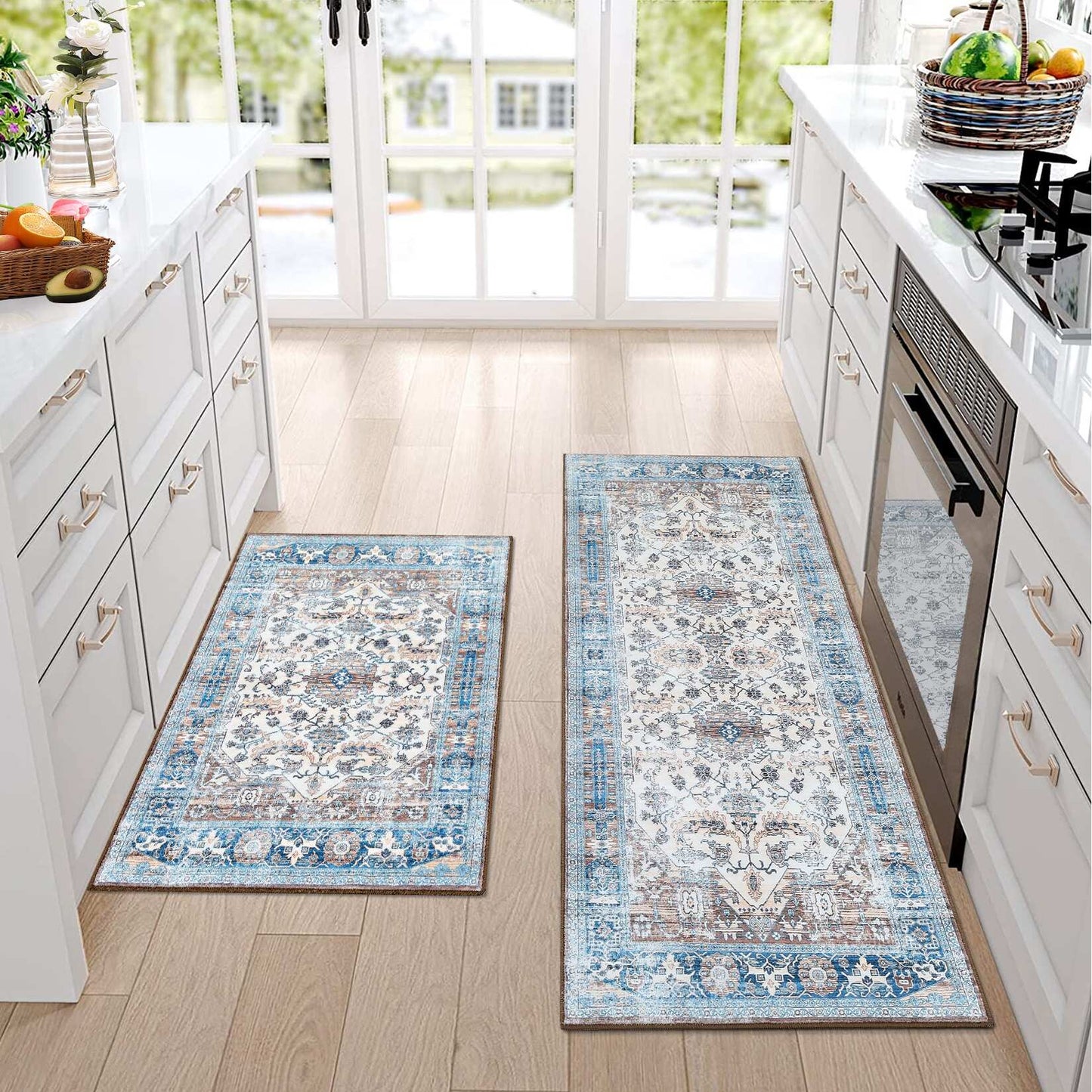 Glowsol Area Rugs Distressed Vintage Accent Carpet for Living Room Washable Rug