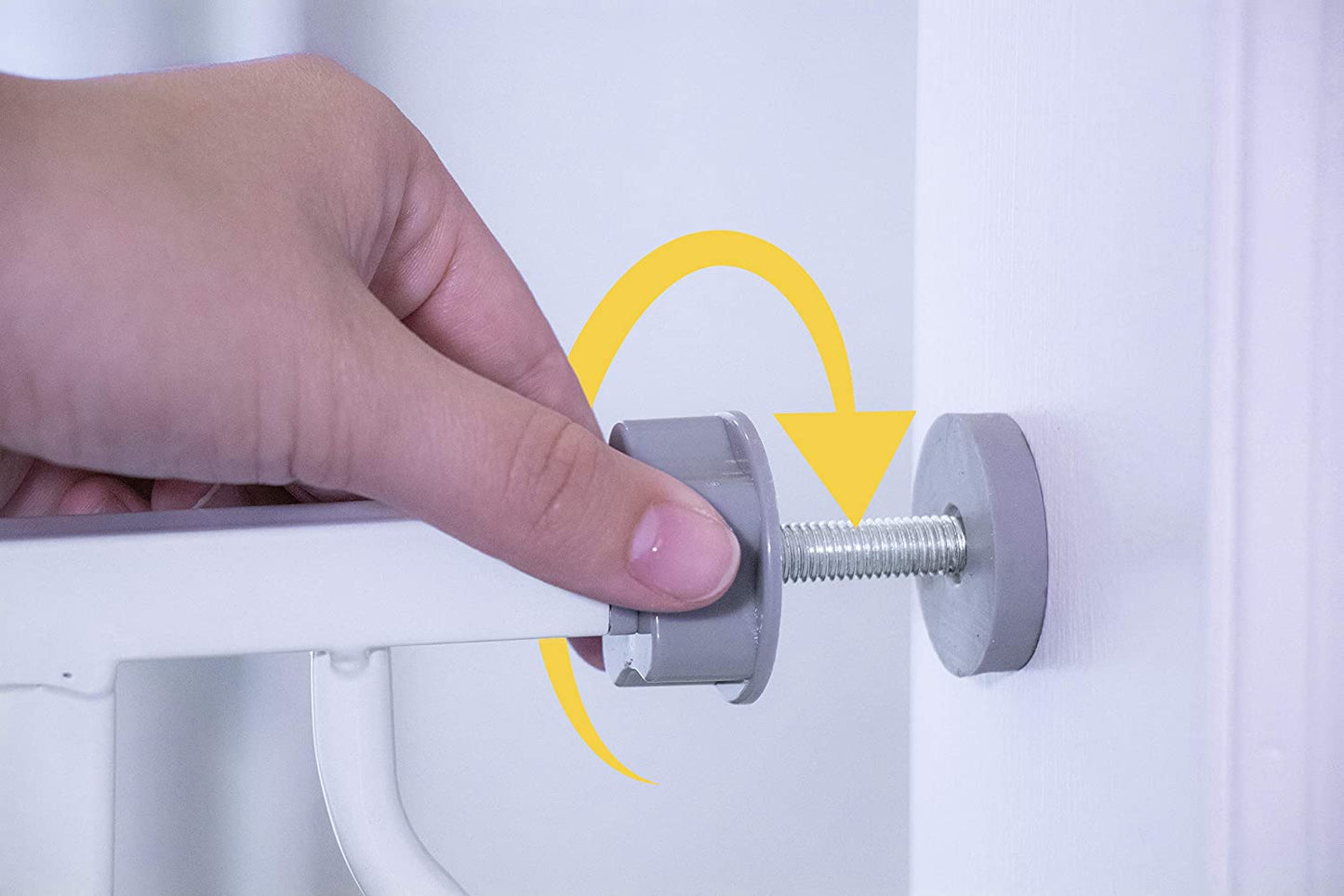 Easy Open 47-Inch Super Wide Walk Thru Baby Gate, Bonus Kit, Includes 4-Inch and 12-Inch Extension Kit, 4 Pack Pressure Mount Kit and 4 Wall Cups and Mounting Kit , 11 Count (Pack of 1),White