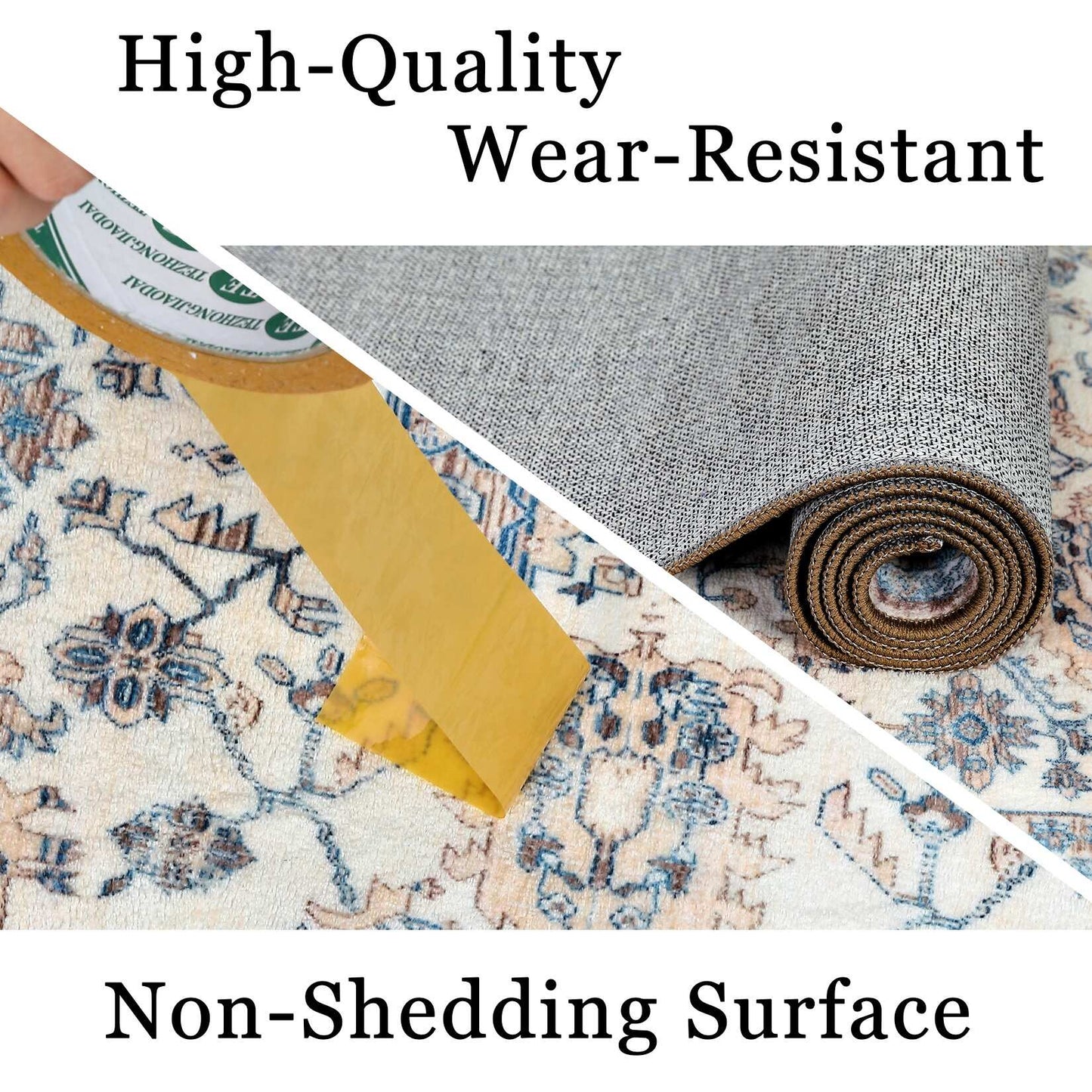 Glowsol Area Rugs Distressed Vintage Accent Carpet for Living Room Washable Rug