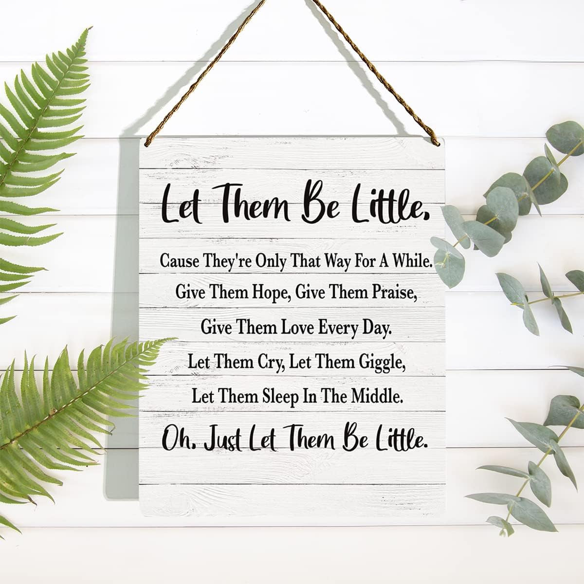 Let Them Be Little, Nursery Quotes Wall Art, Gender Neutral Nursery Art, 8X10 Inch (Gms628)
