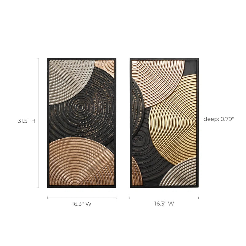 Modern Abstract Wall Art on Metal