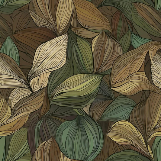 Botanical Leaf Wallpaper Peel and Stick Self Adhesive Boho Tropical Beige Green Vintage 17.71"X236.2"