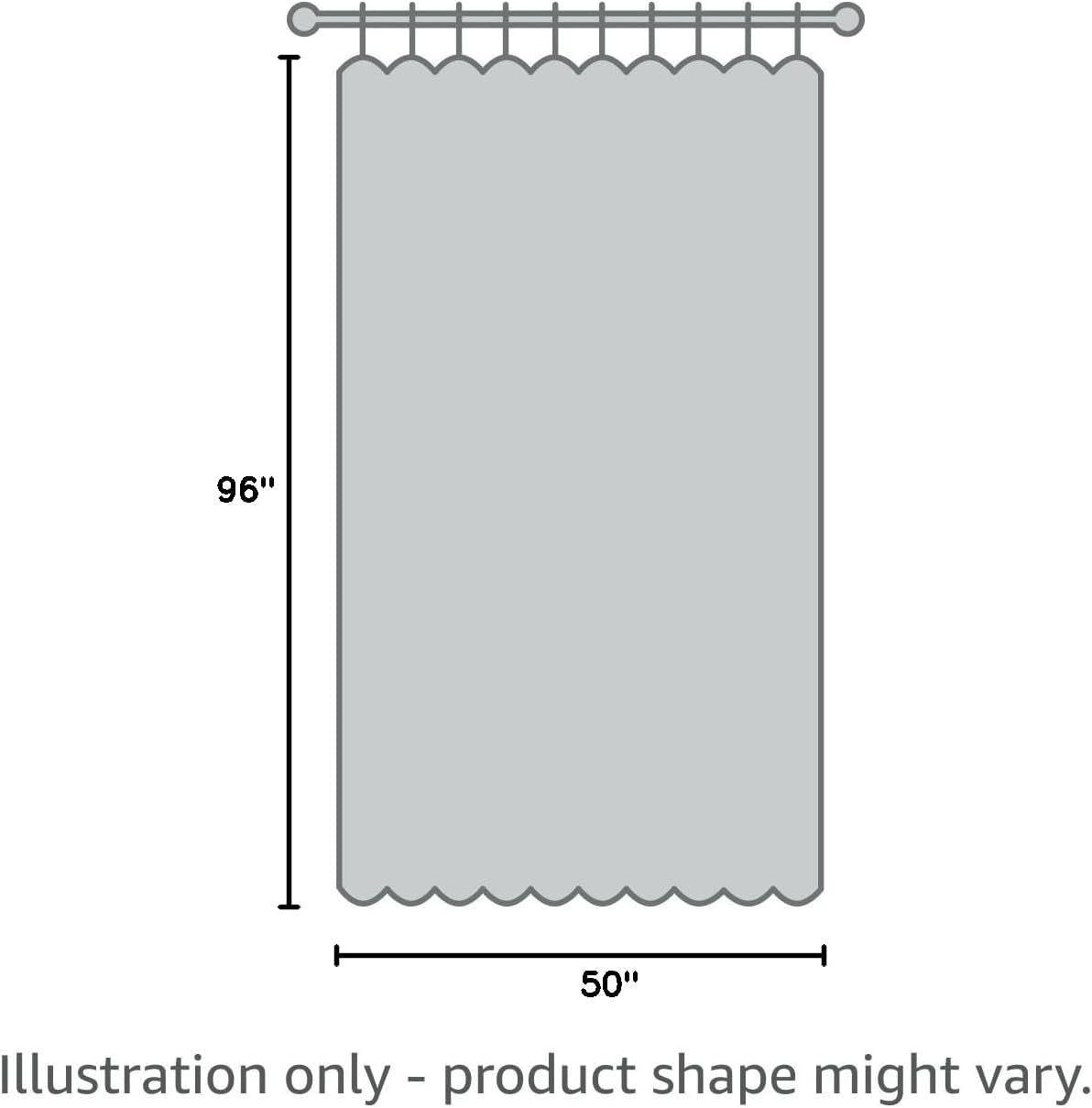 Maison D'Hermine Curtain,100% Cotton 96 Inch Length One Panel Window Curtain- Floral Beige, 50" W X 96" L