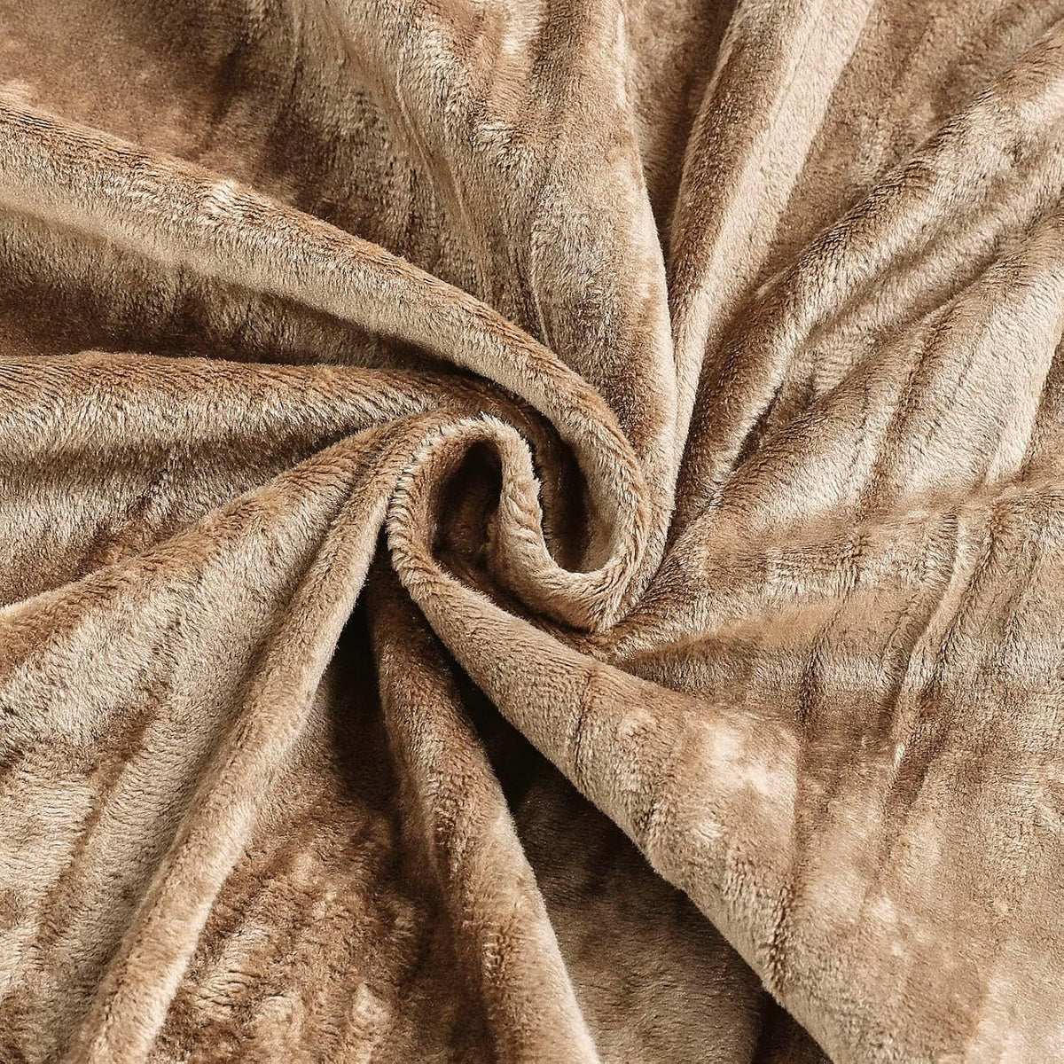 Crinkle Velvet Comforter Set, 3 Pieces Camarel Gold Queen, Crinkle Velvet Face and Brushed Microfiber Reverse, with Light Poly Fill
