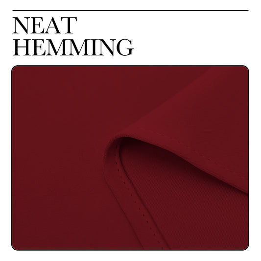 Red Blackout Curtains Rod Pocket Curtains Panels Thermal Insulated Curtains for Bedroom 62X63 Inch 2 Panels