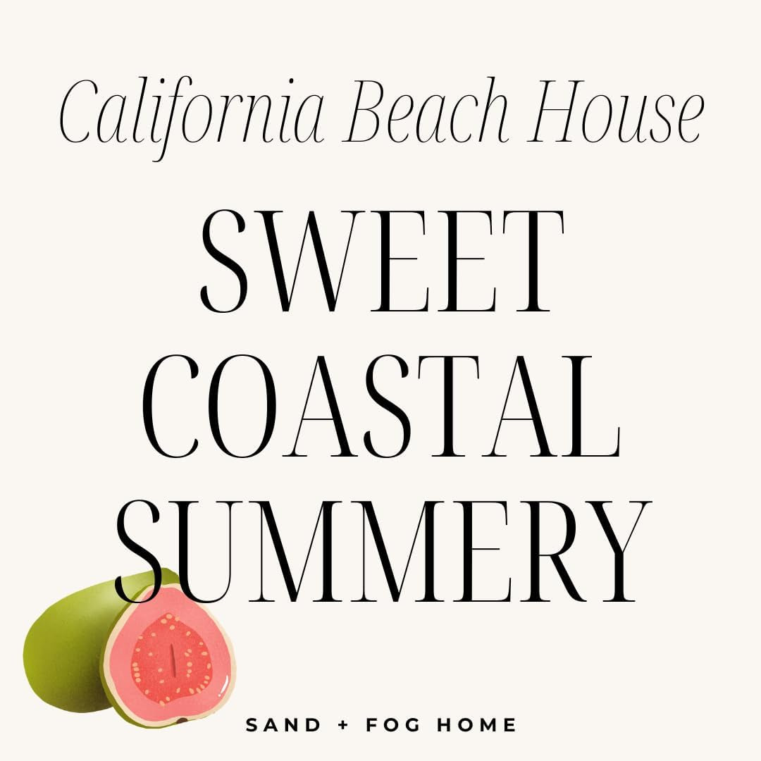Scented Candle - California Beach House – Additional Scents and Sizes – 100% Cotton Lead-Free Wick - Luxury Air Freshening Jar Candles - Perfect Home Decor – 12Oz