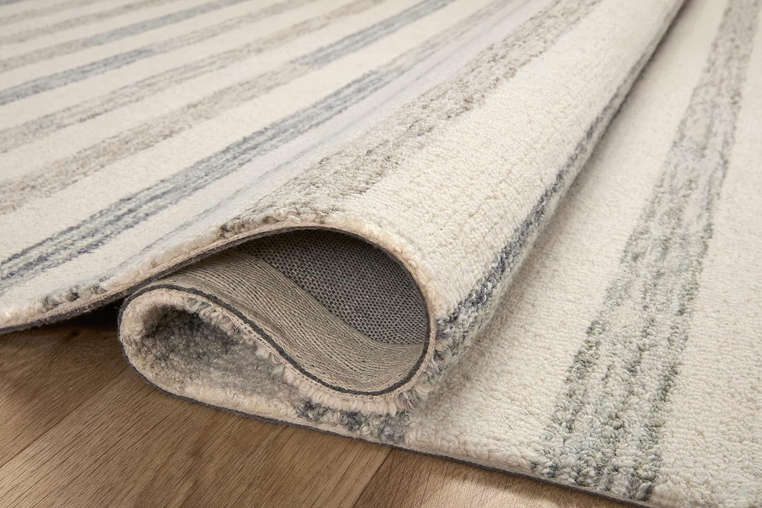 Chris Loves Julia, Chris Collection CHR-05 Ivory/Slate 2'-3'' X 3'-9'', .50" Pile Height, Accent Rug