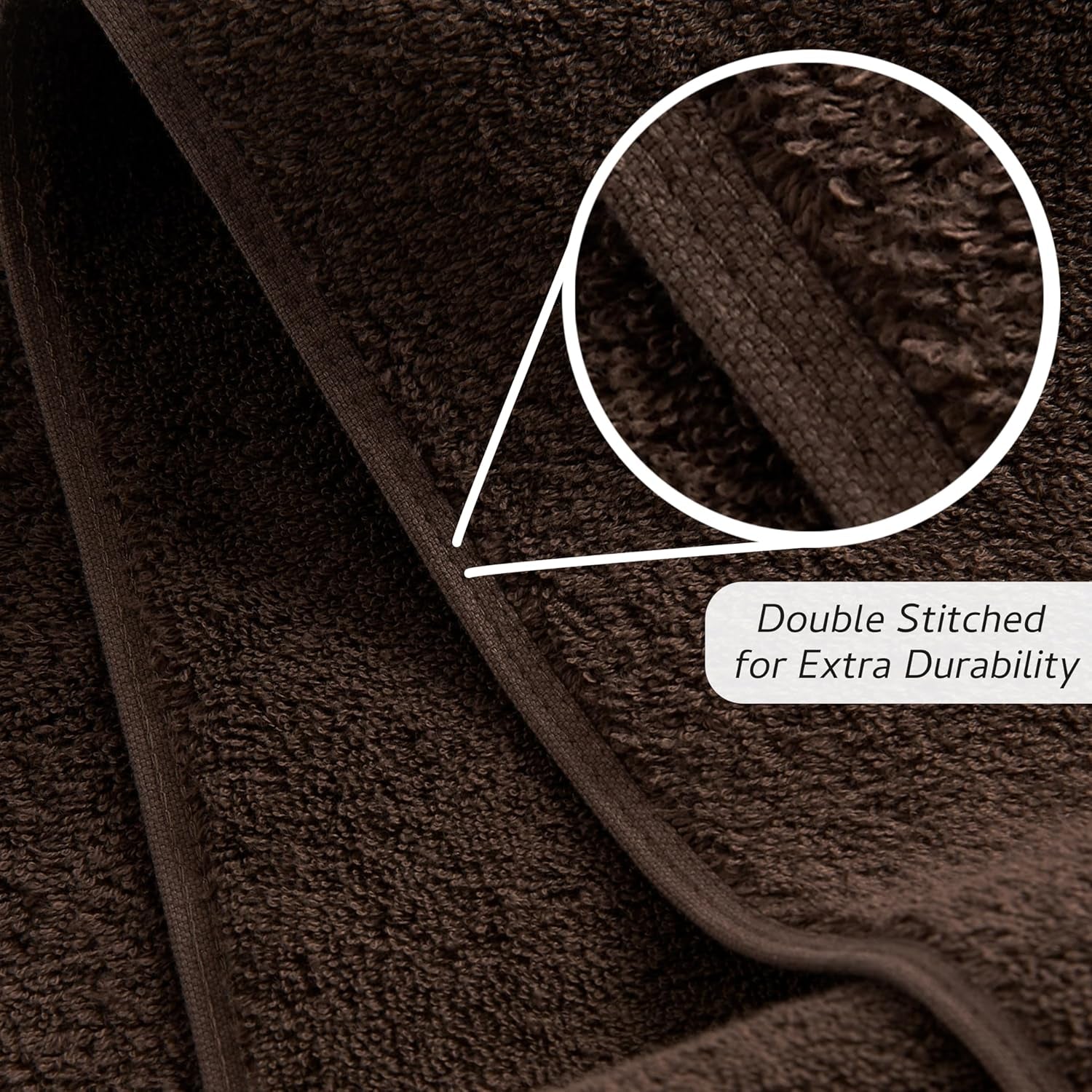 Premium 6 Piece Towel Set, 100% Turkish Cotton Soft Absorbent Towels (Chocolate Brown, 6 Piece Towel Set)