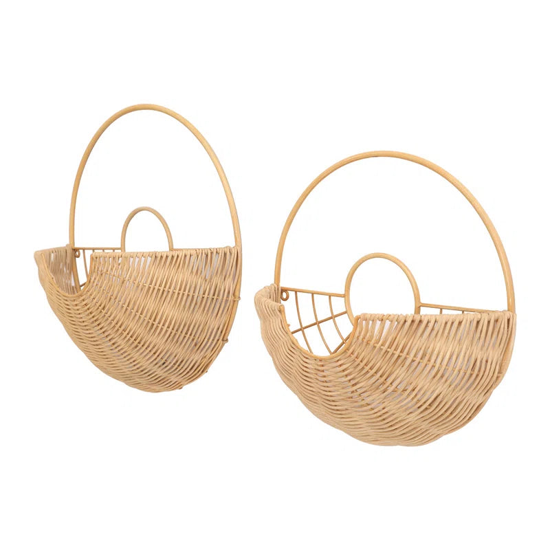 Baya Basket Rattan Wall Décor Set