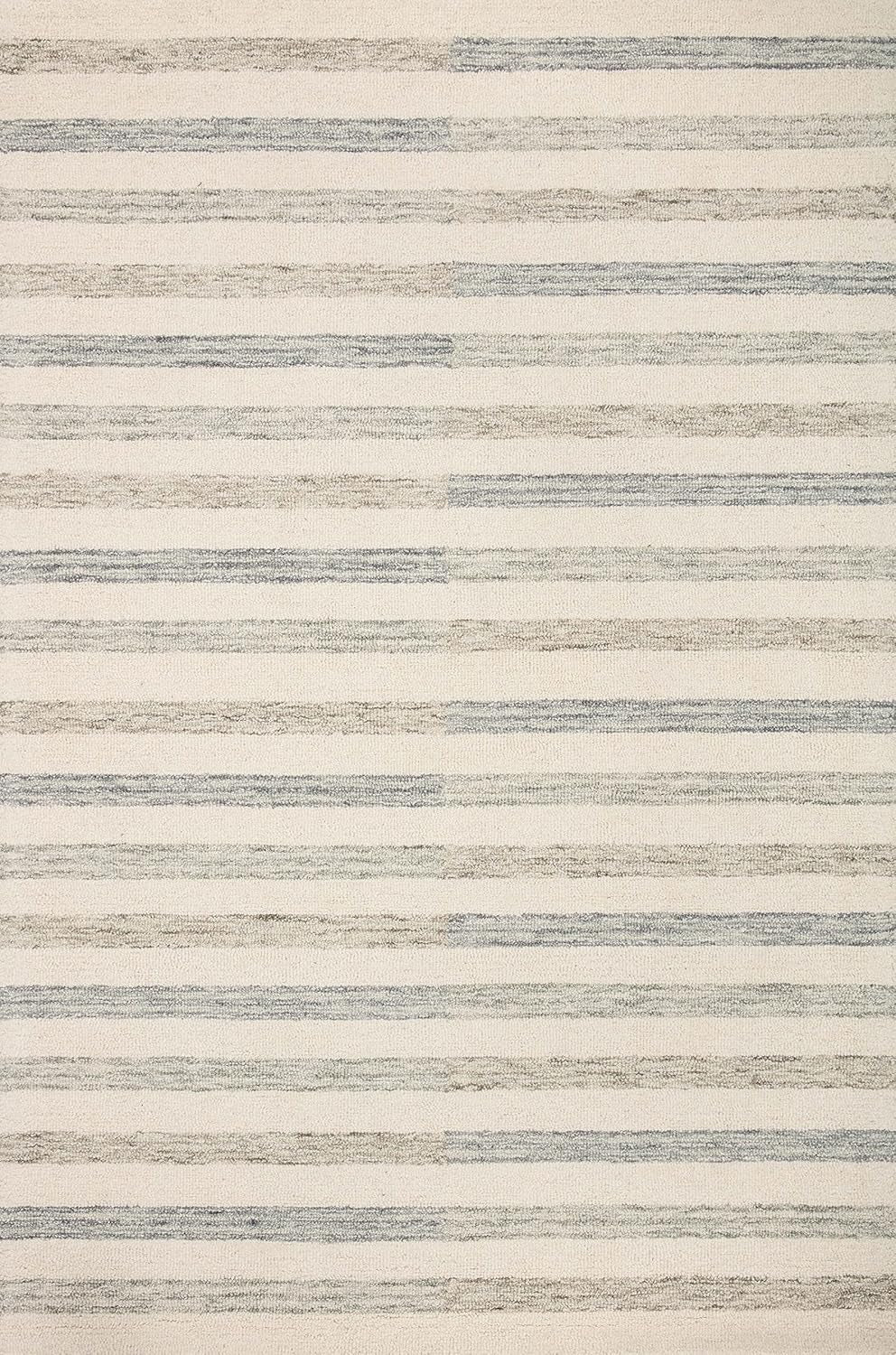 Chris Loves Julia, Chris Collection CHR-05 Ivory/Slate 2'-3'' X 3'-9'', .50" Pile Height, Accent Rug