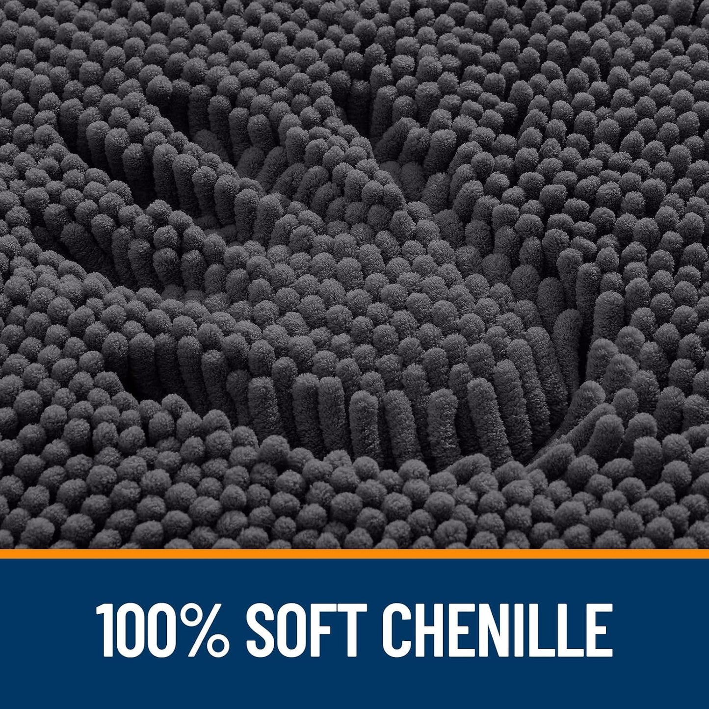 Chenille Bathroom Rugs 30X20, Extra Soft Absorbent 
