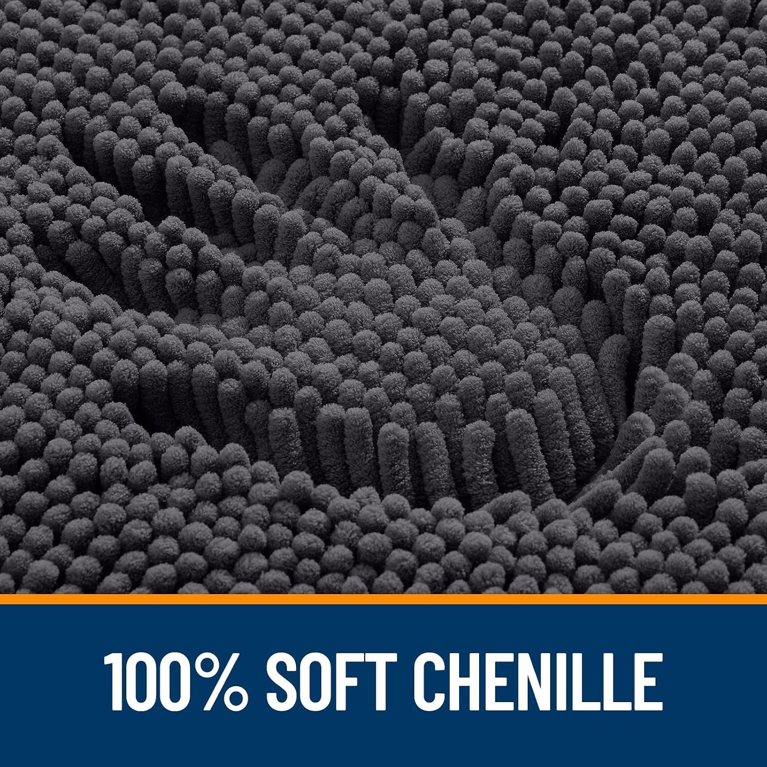 Chenille Bathroom Rugs 30X20, Extra Soft Absorbent 