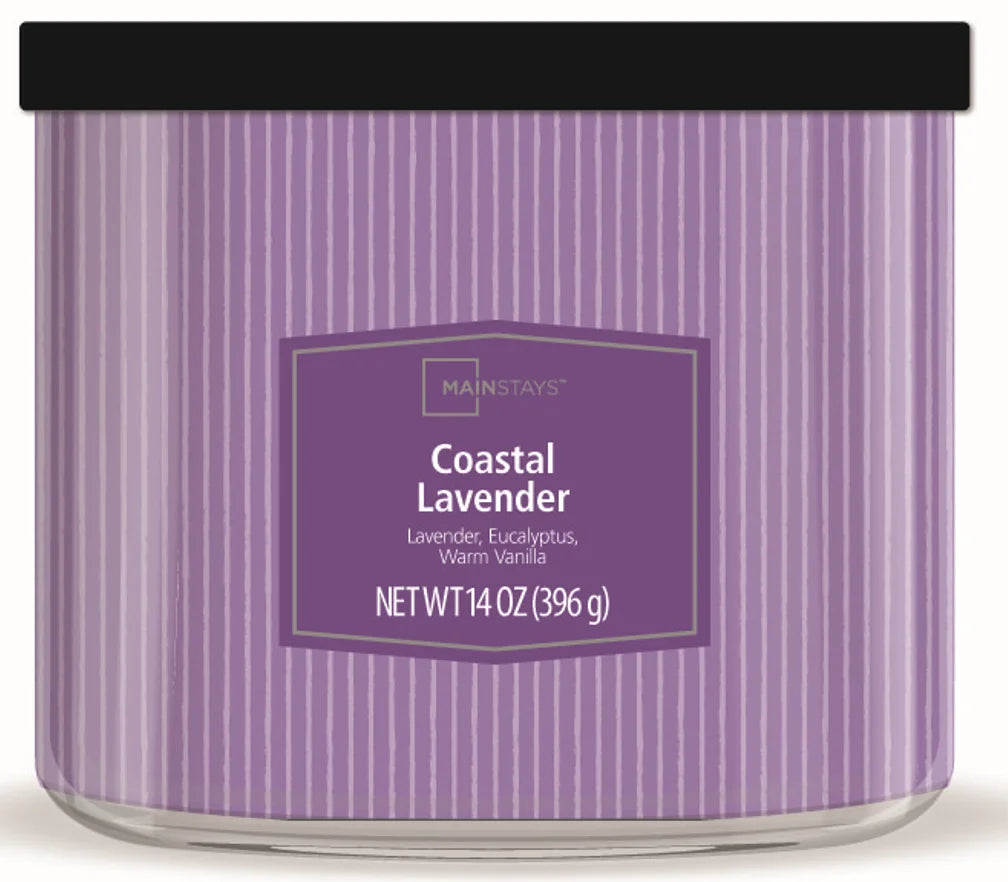 3-Wick Textured Wrap Coastal Lavender, 14-Ounce