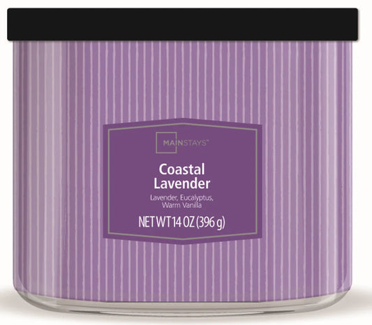 3-Wick Textured Wrap Coastal Lavender, 14-Ounce