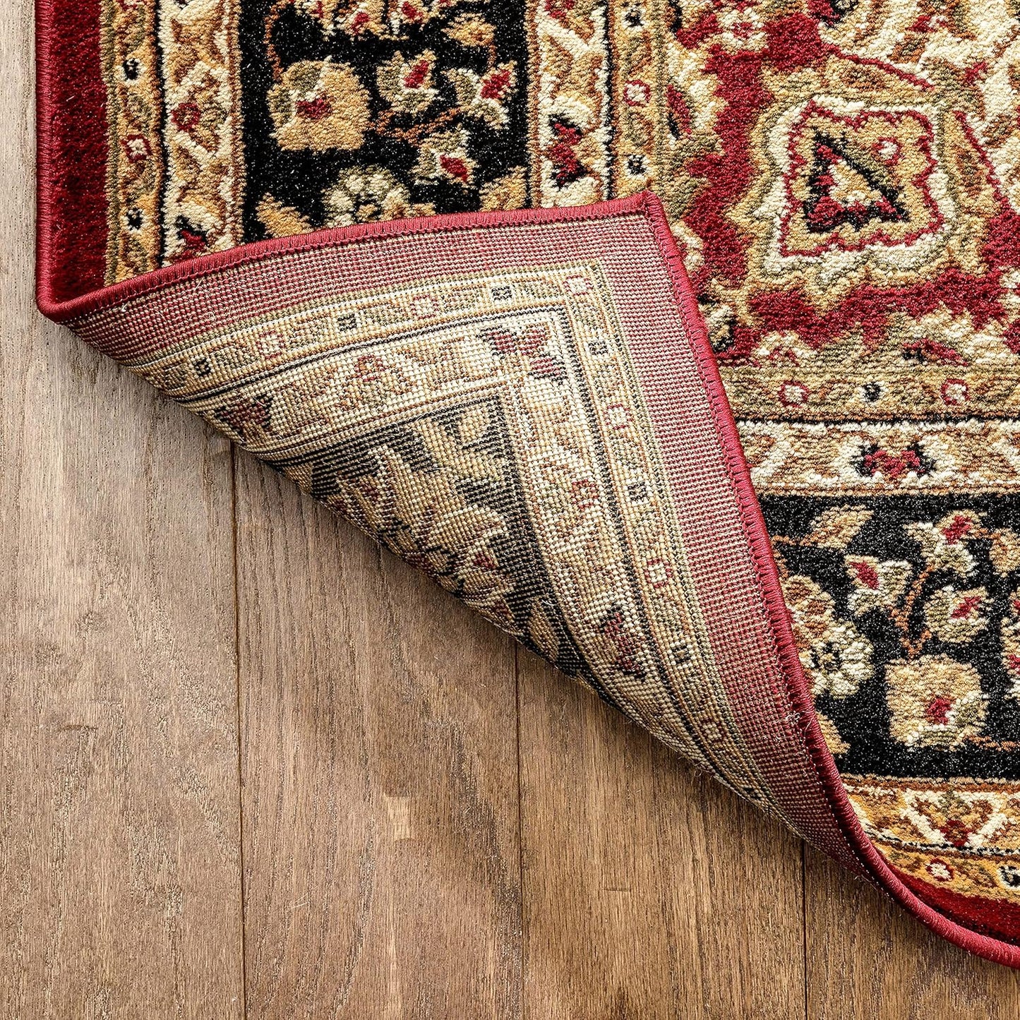 Barclay Medallion Kashan Red Traditional Area Rug (5'3" X 7'3")