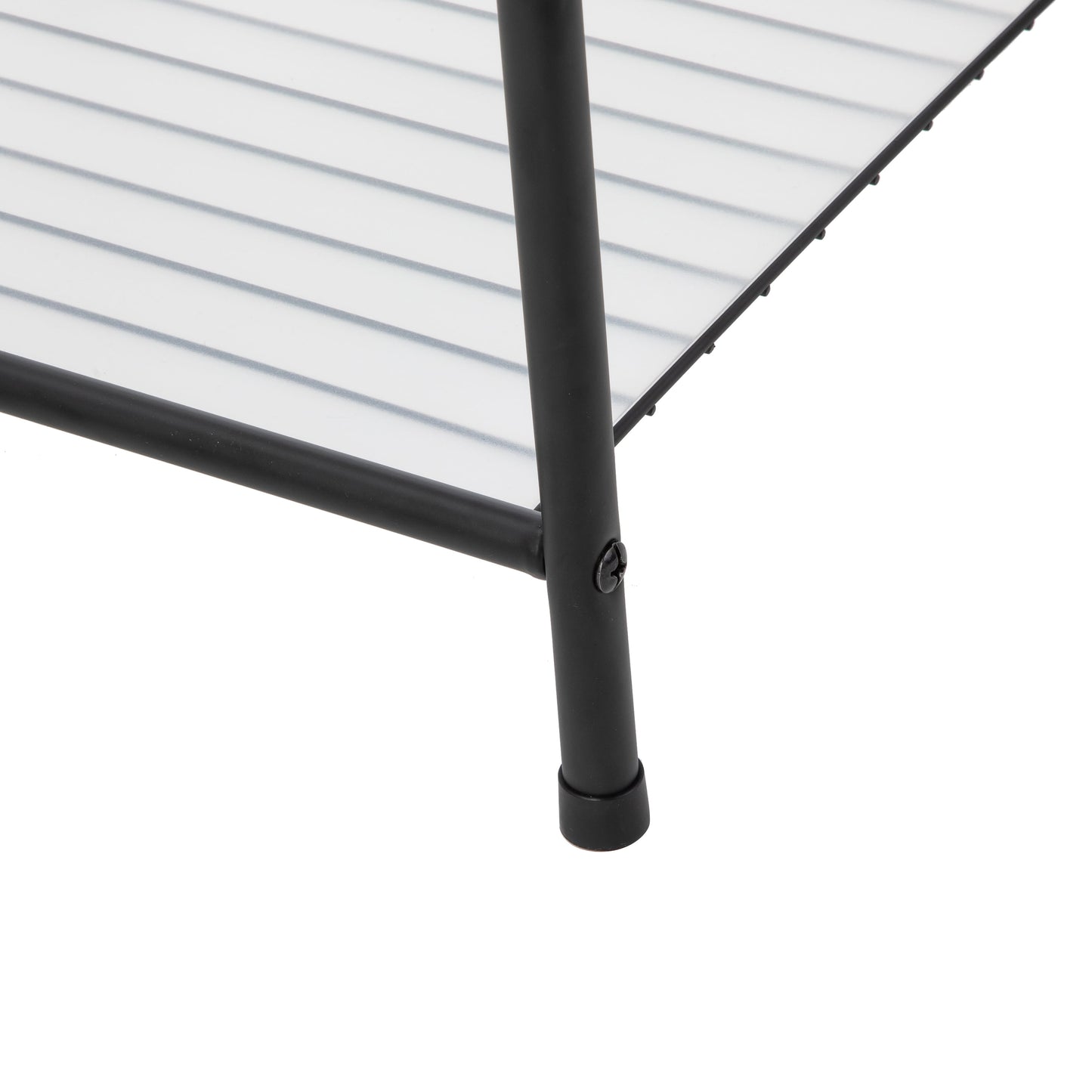 Matte Black Steel 5-Shelf Bathroom Storage Tower Unit