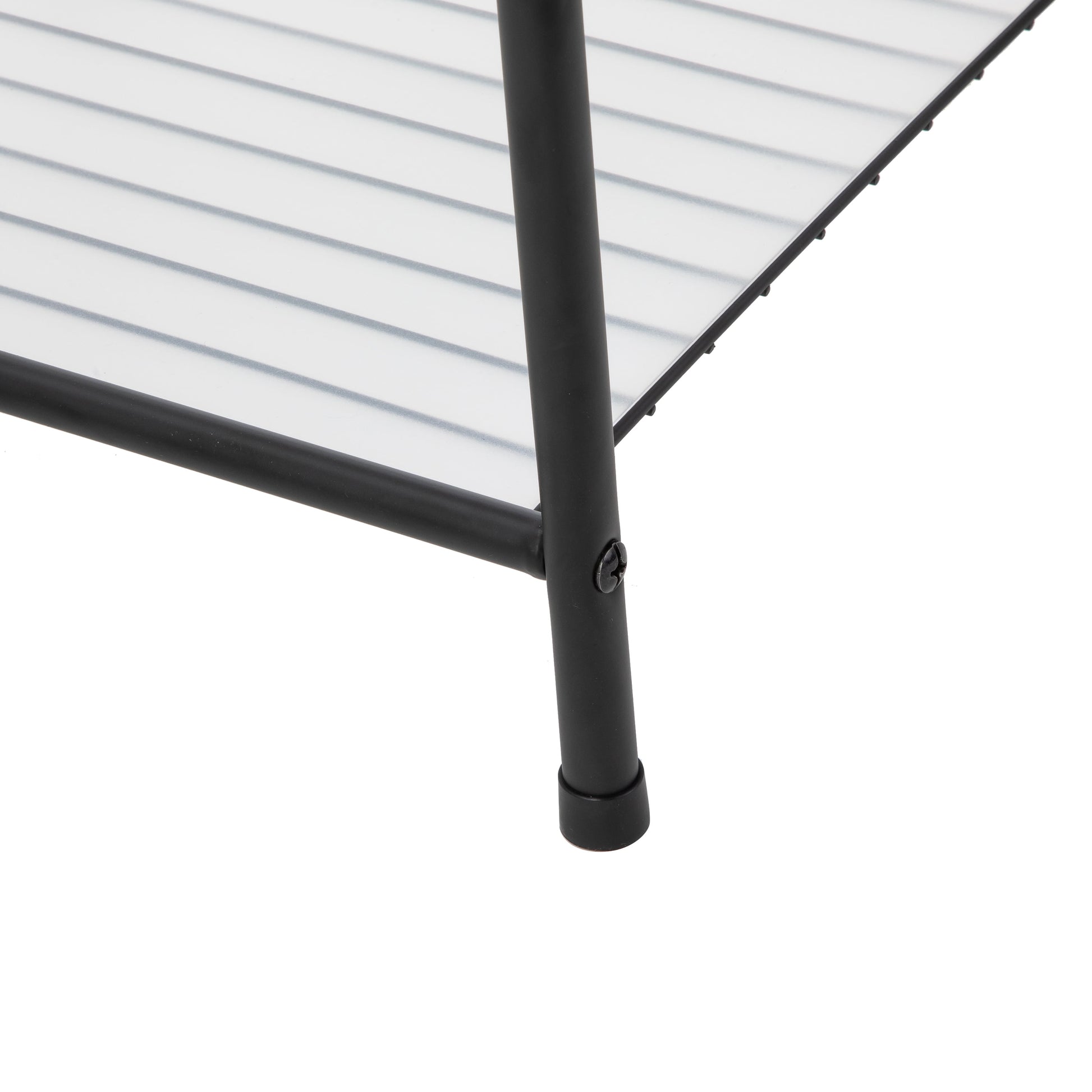 Matte Black Steel 5-Shelf Bathroom Storage Tower Unit