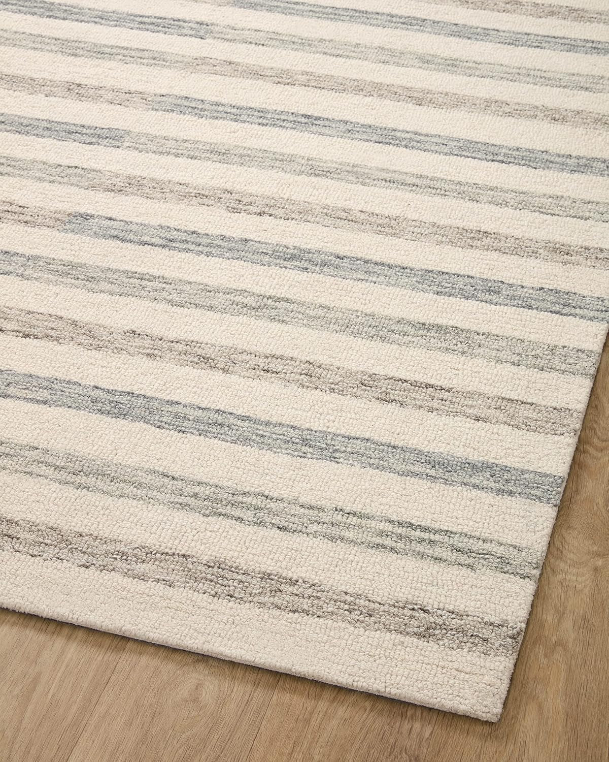 Chris Loves Julia, Chris Collection CHR-05 Ivory/Slate 2'-3'' X 3'-9'', .50" Pile Height, Accent Rug