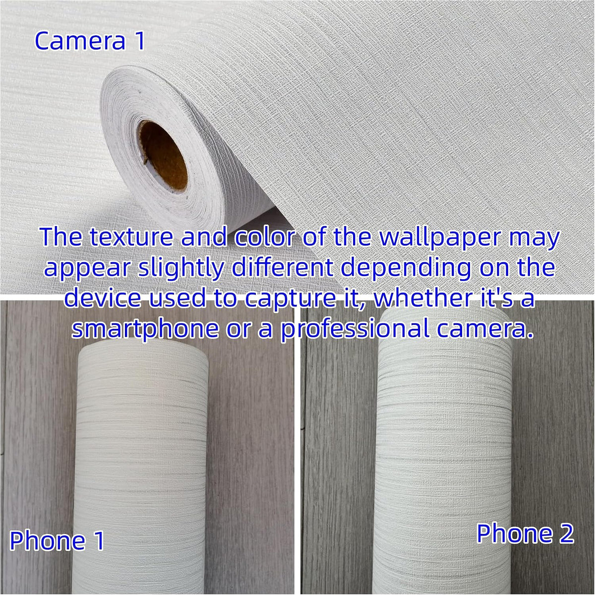 Grass cloth Textured Wallpaper 24In X 393In Fabric Contact Paper White Wallpaper Linen Peel and Stick (White)