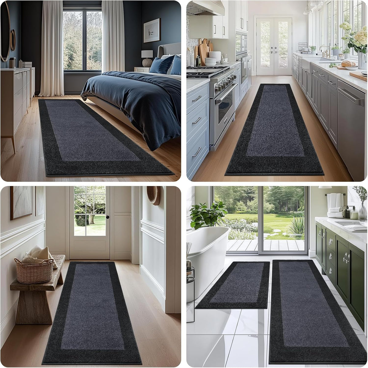 Kitchen Rug 24" X 70", Hallway Runner Rug for Floor Roll Packing
