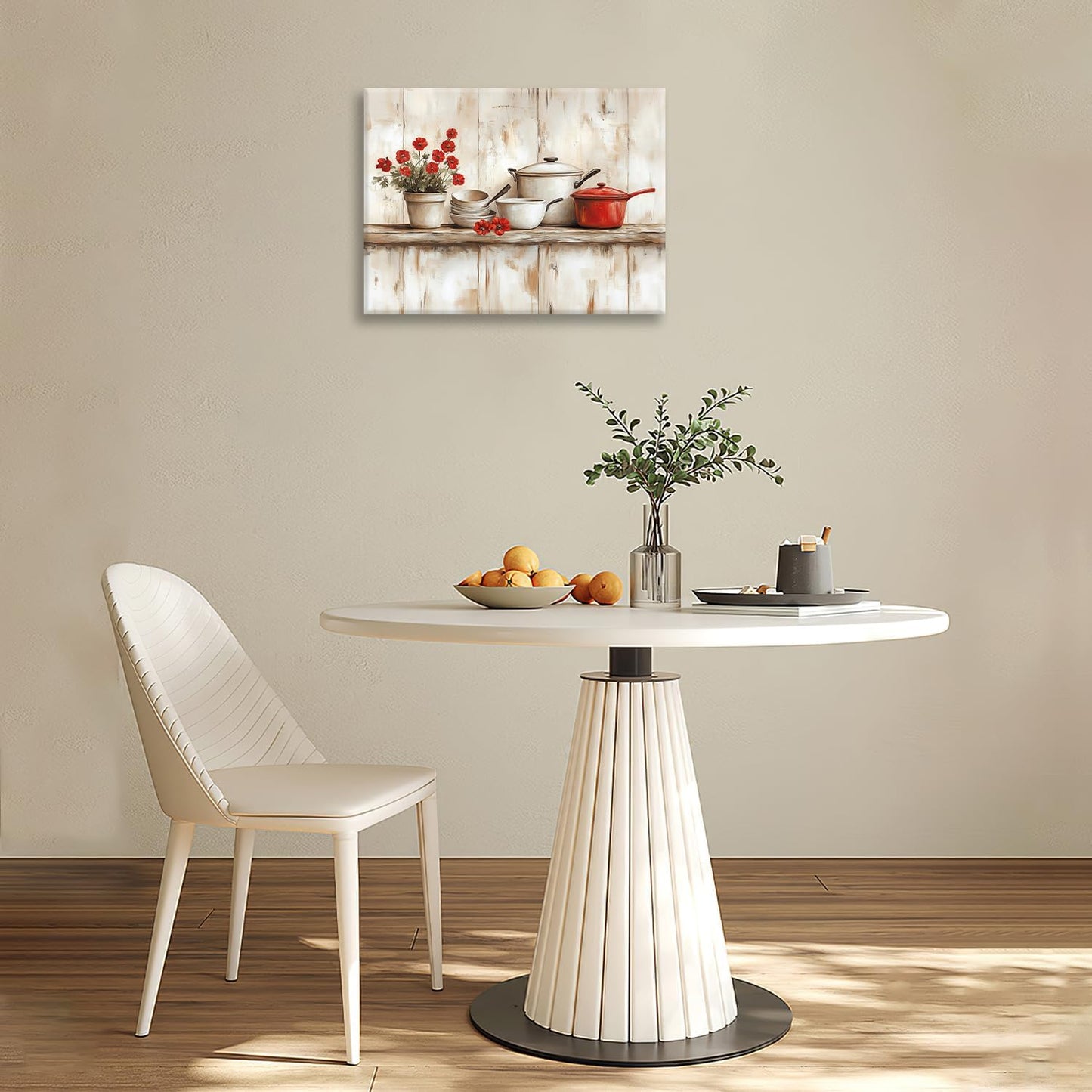 Rustic Kitchen Wall Art, Farmhouse Flower Pictures Wall Decor, 16"X12"