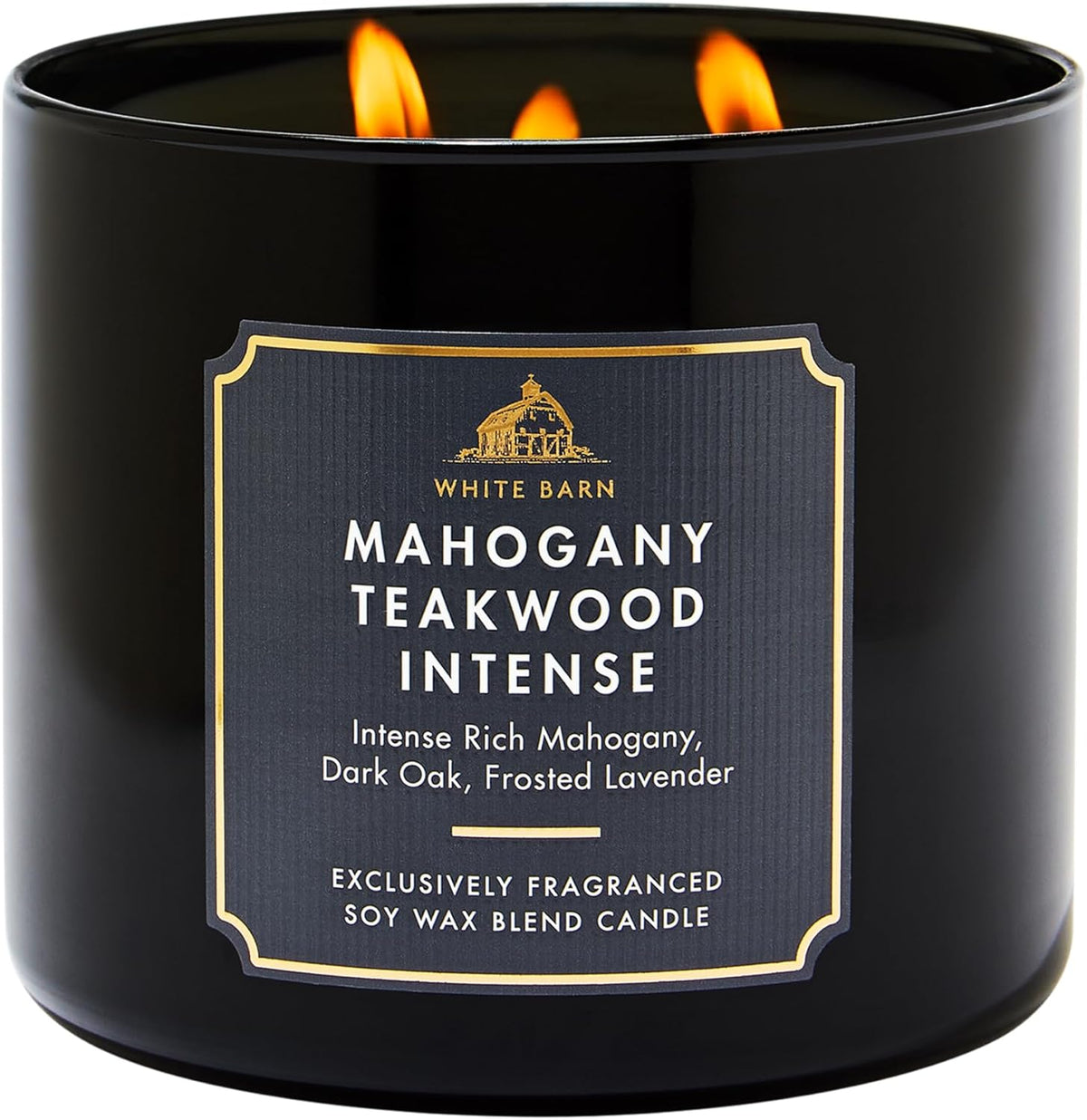3-Wick Candle, Mahogany Teakwood Intense, Soy Wax Blend