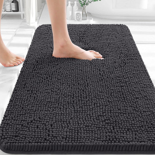 Chenille Bathroom Rugs 30X20, Extra Soft Absorbent 
