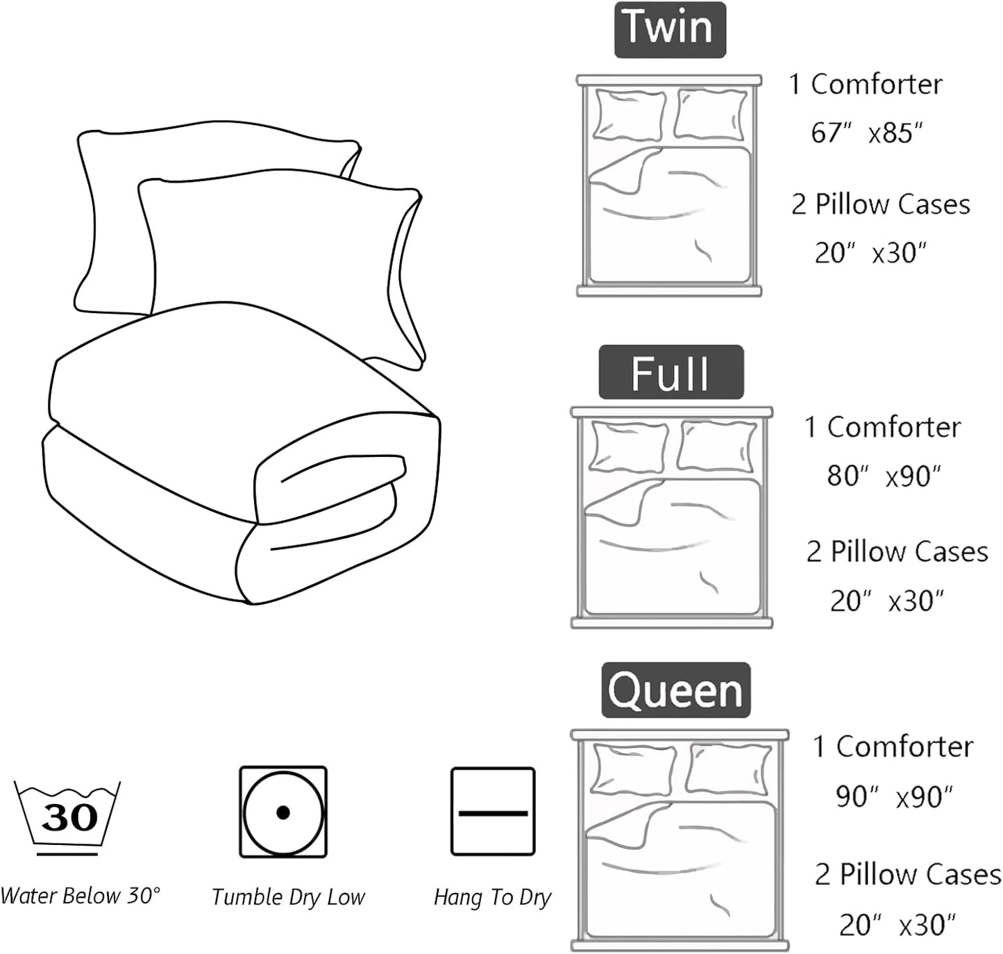 Hunting Camo Comforter Set, Queen Size, Arrows and Deers Comforter Set, 1 Comforter with 2 Pillowcase