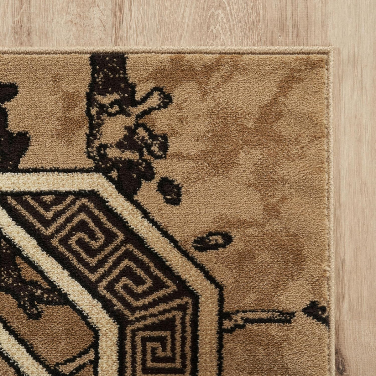 Area Rug Modern 2X7 Runner Brown Beige Black Cream Marble Soft Contemporary Floor Carpet with Premium Fluffy Texture for Indoor Living Dining Room and Bedroom Area