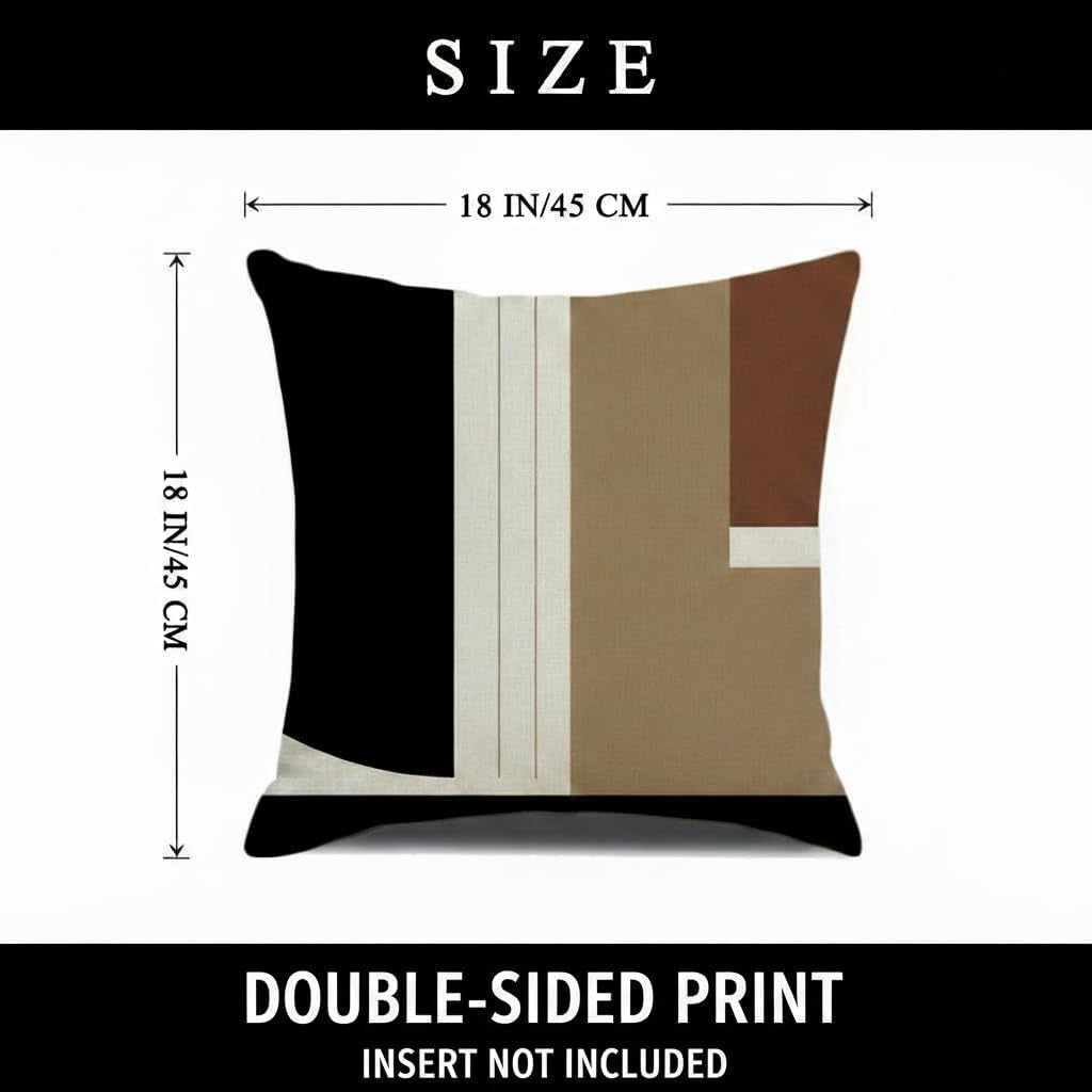 Throw Pillow Covers Set of 4, Abstract Geometric Pillowcase 18X18