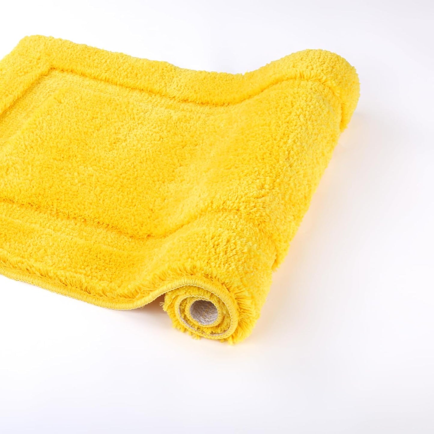 Small Bathroom Toilet Rugs Set of 2 Pieces, Bathmats 16X24 + 20X24 Inch Soft Absorbent Bath Rugs Non-Slip, Yellow