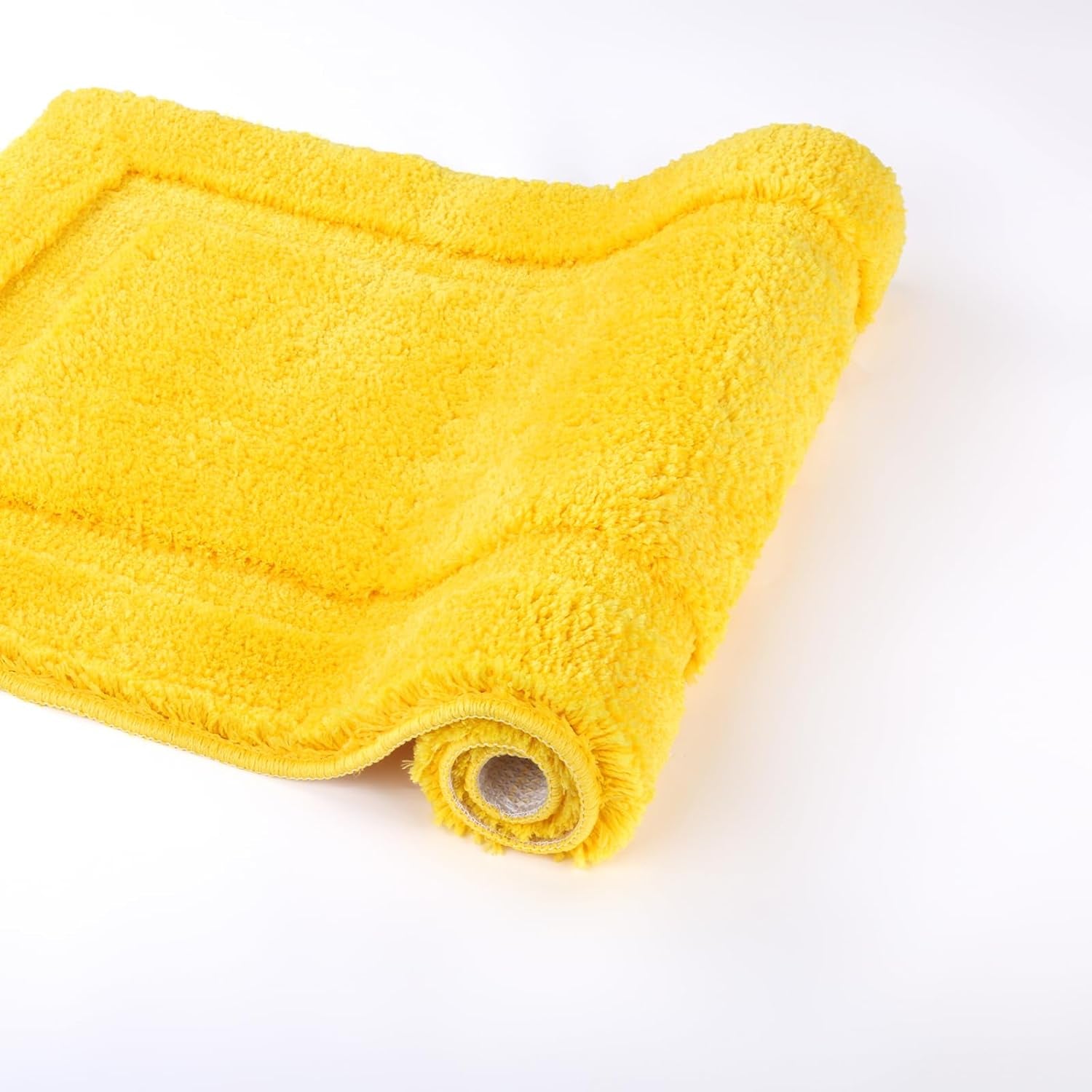 Small Bathroom Toilet Rugs Set of 2 Pieces, Bathmats 16X24 + 20X24 Inch Soft Absorbent Bath Rugs Non-Slip, Yellow