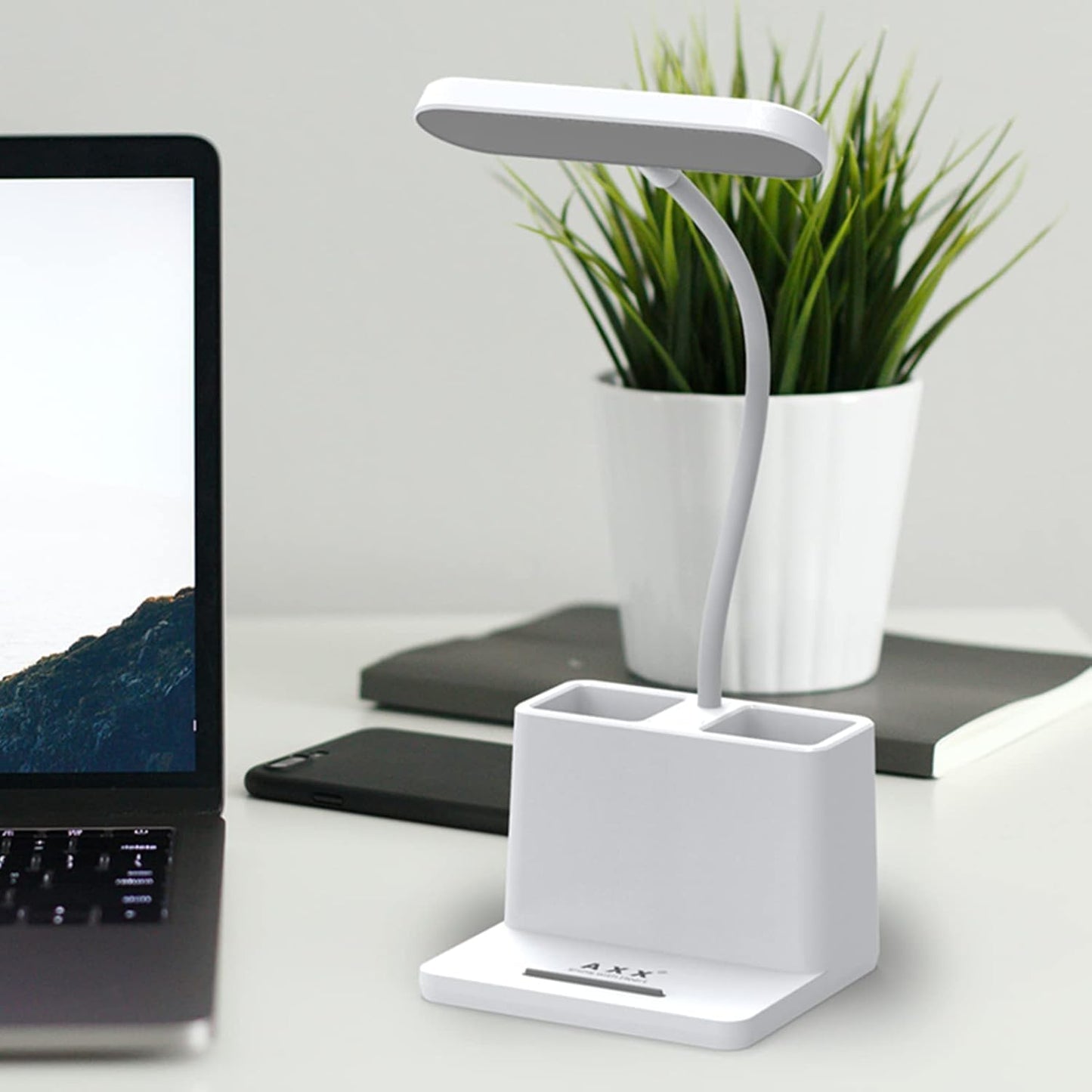 Rechargeable Small Desk Lamp for Study Table, White