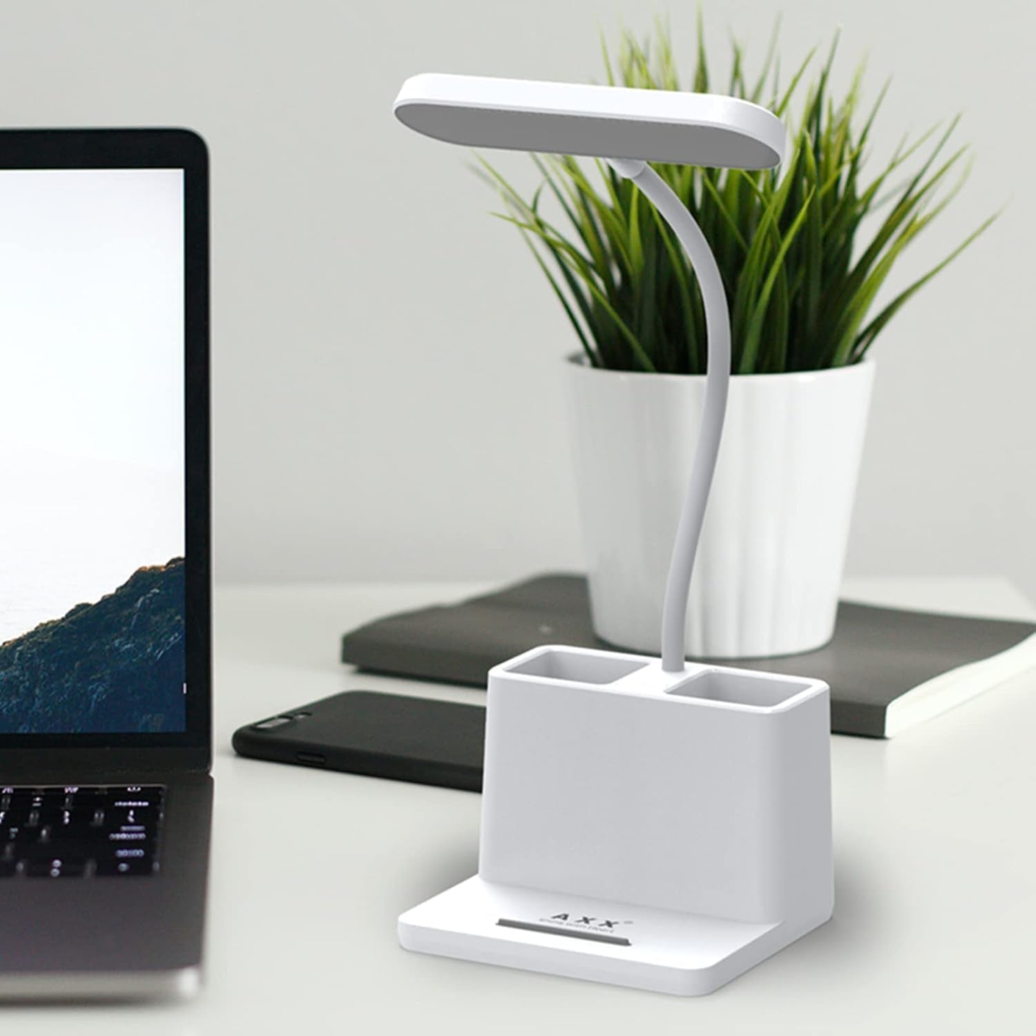 Rechargeable Small Desk Lamp for Study Table, White